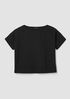 Cotton Blend Stripe Stitch Bateau Neck Top