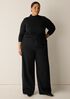 Cotton Stretch Denim Roomy Wide Trouser