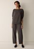 Garment-Dyed Organic Cotton Terry Bateau Neck Top