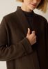 Lightweight Boiled Wool High Collar Jacket in Regenerative Wool