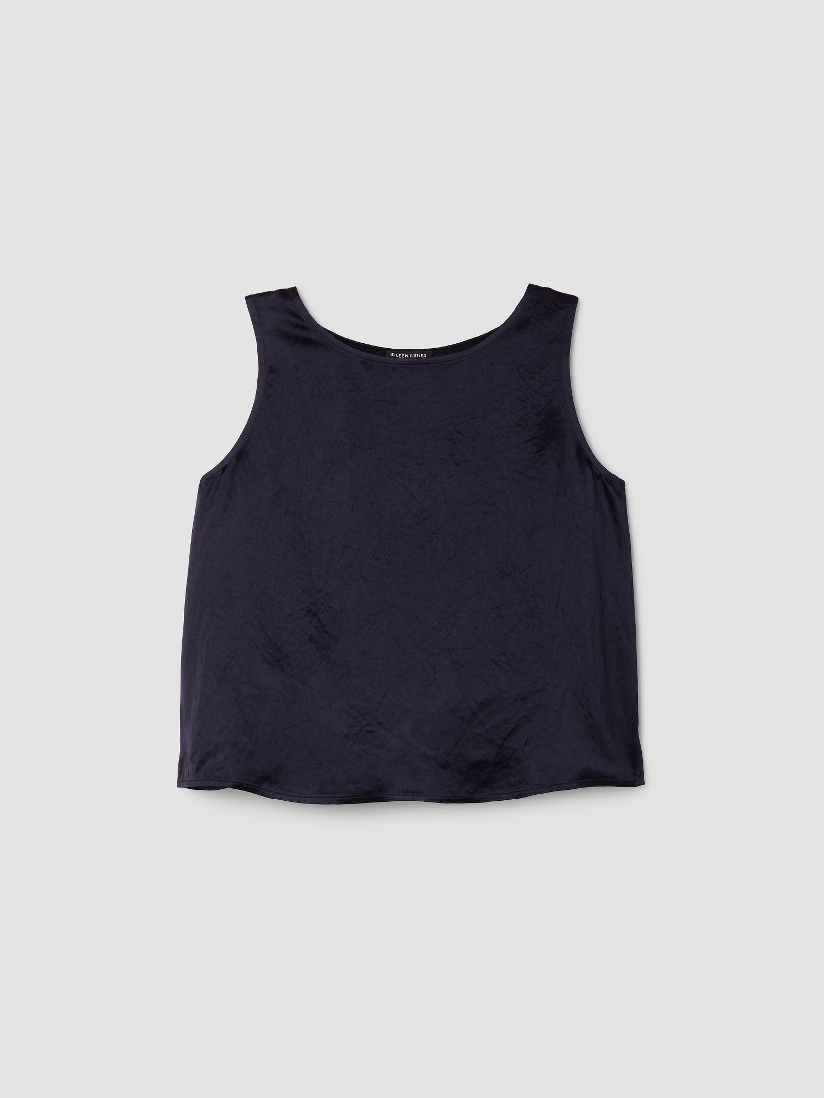 Textured Satin Ballet Neck Tank