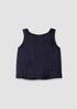 Textured Satin Ballet Neck Tank