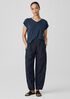 Puckered Organic Linen Lantern Pant