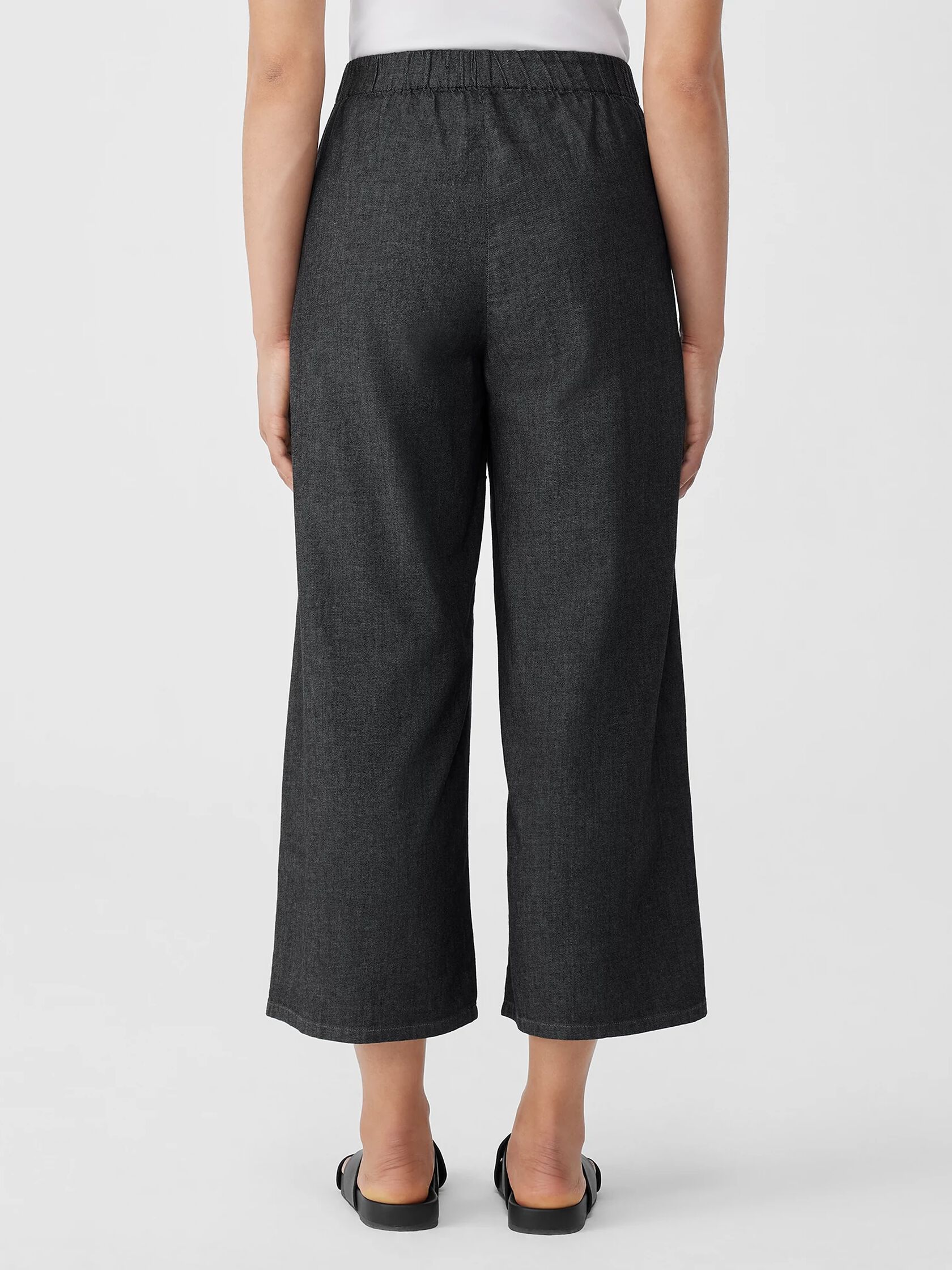 Airy Organic Cotton Twill Wide-Leg Pant