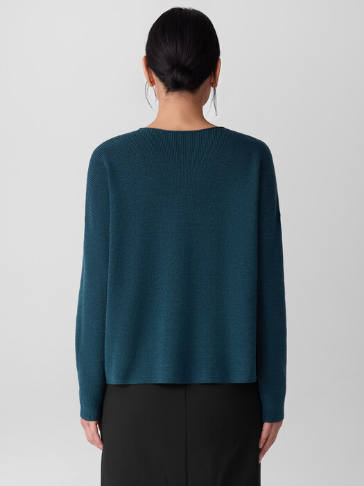 Merino Crew Neck Top in Regenerative Wool