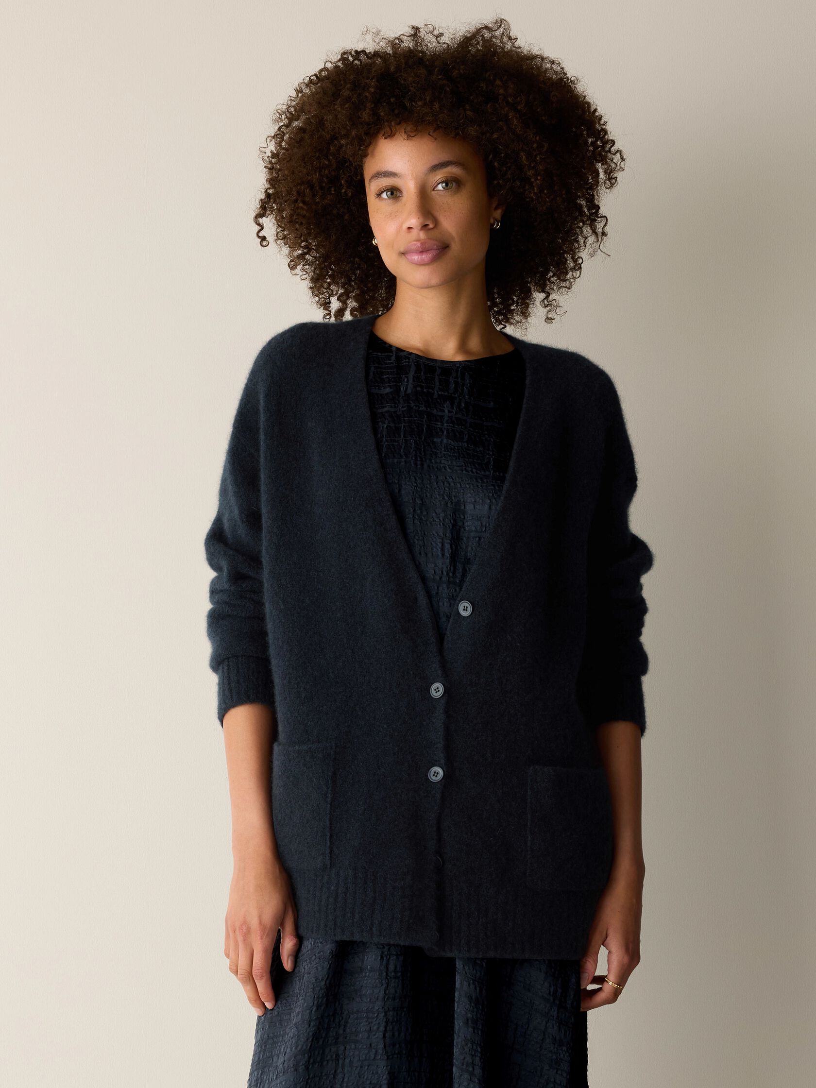 Cashmere Silk Bliss Slouchy Long Cardigan