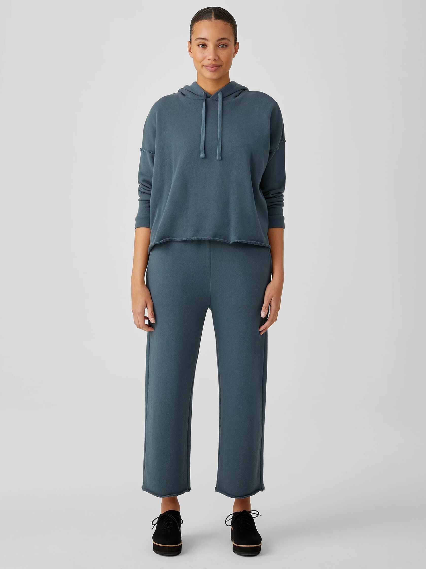 Organic Cotton French Terry Straight Pant