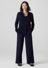 Washable Flex Ponte Wide Trouser Pant