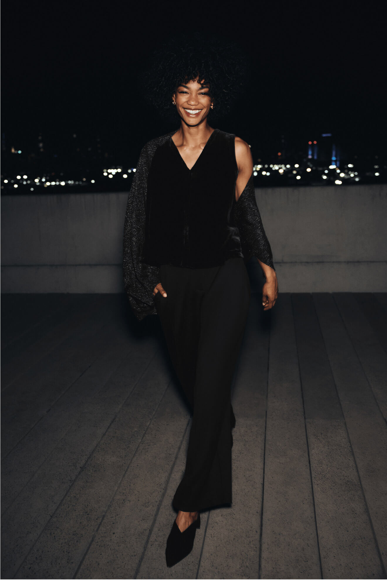 Velvet Vest and Wool Shimmer Serape