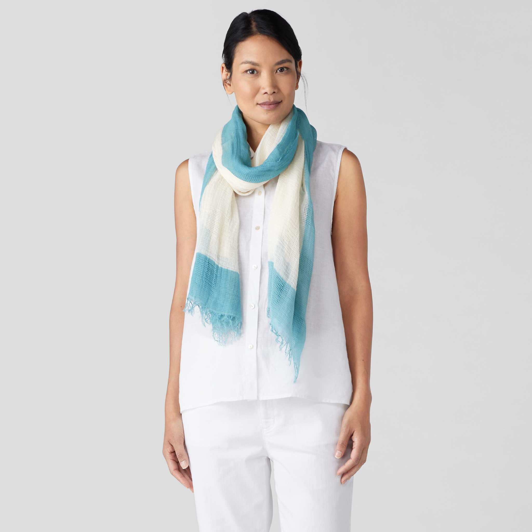 小物 Porter Classic  SOFT COTTON SCARF Porter Classic - SOFT COTTON SCARF (MAP) - BLACK – PHAETON