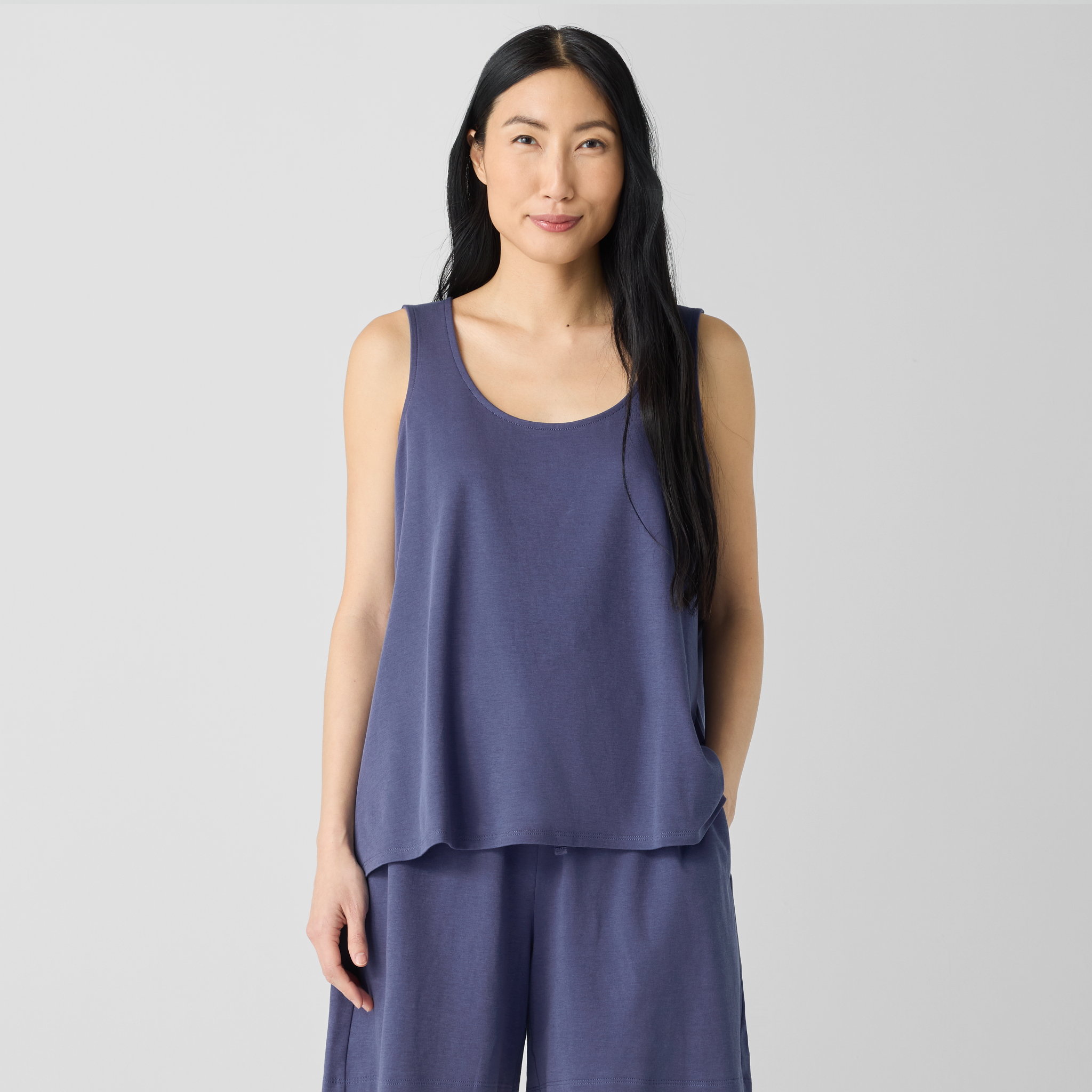 Organic Cotton Interlock U-Neck Sleep Tank | EILEEN FISHER
