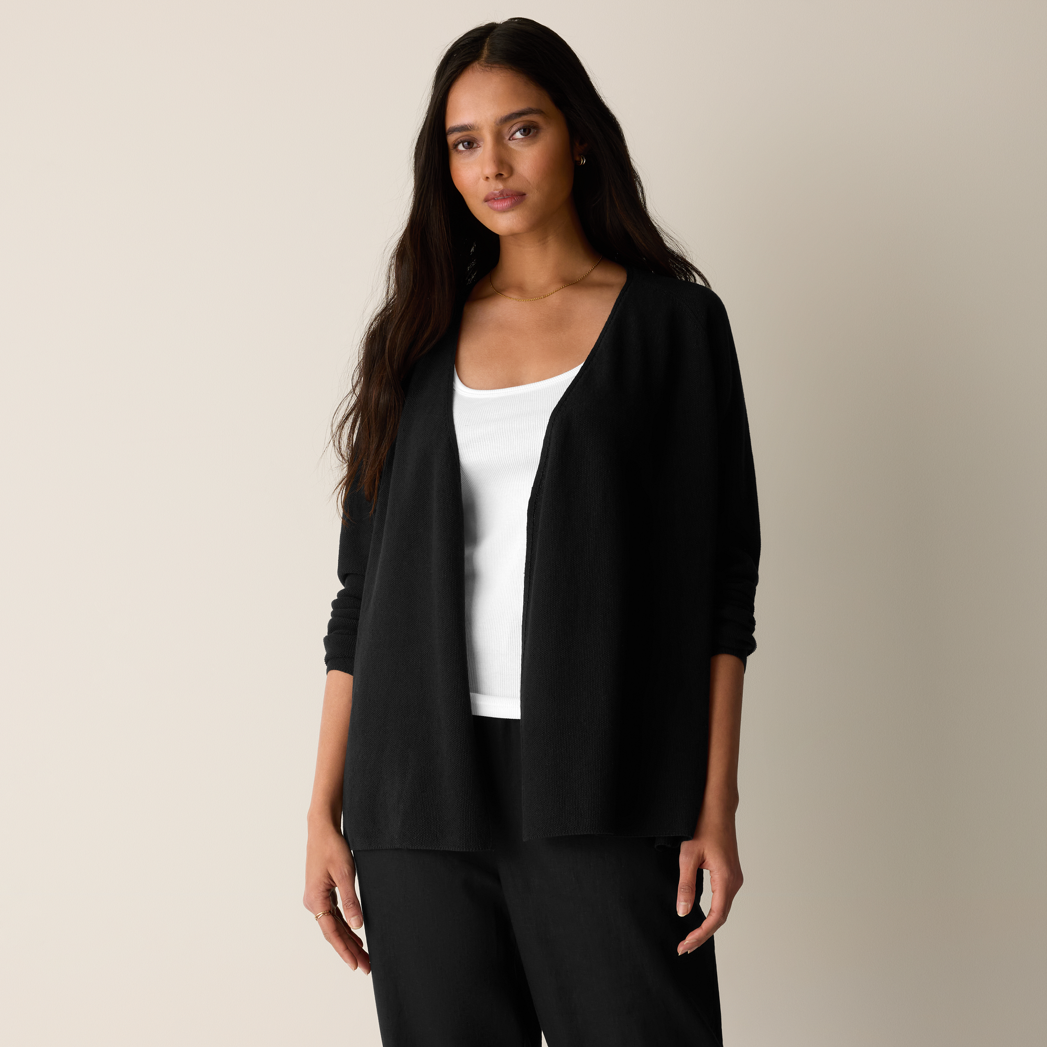 Organic Linen Cotton Wrap Cardigan