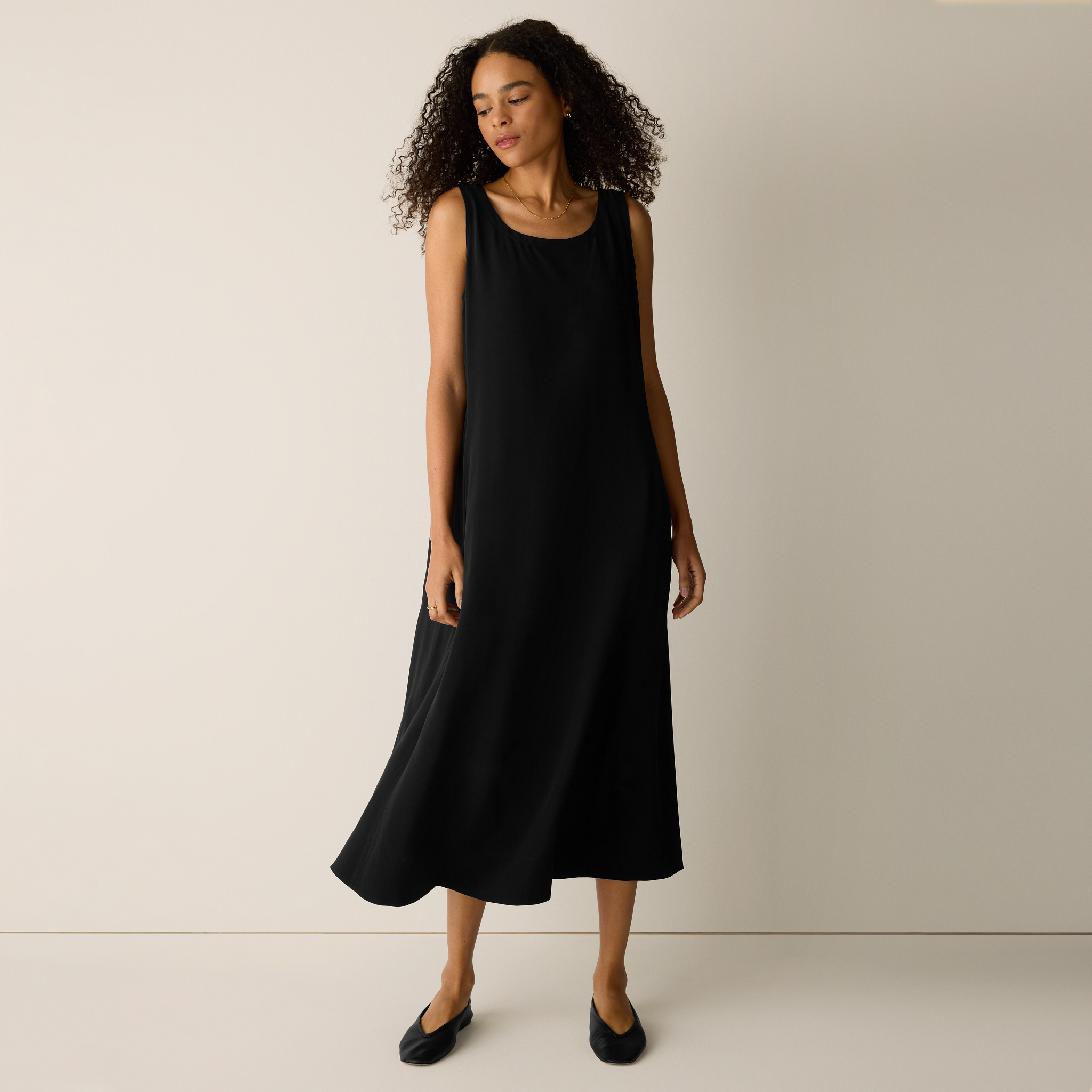 Silk Crepe de Chine Easy Dress from EILEEN FISHER - $398