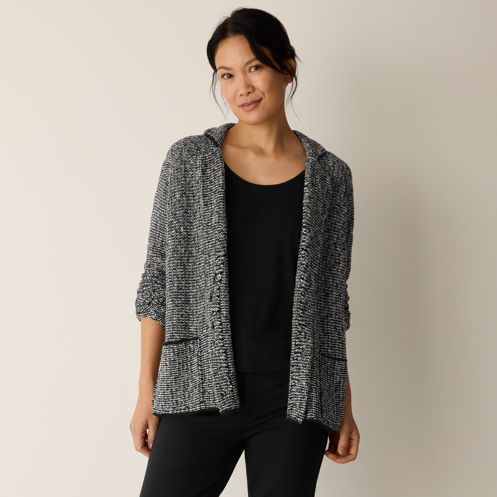 Peruvian Cotton Cloud Notch Collar Jacket