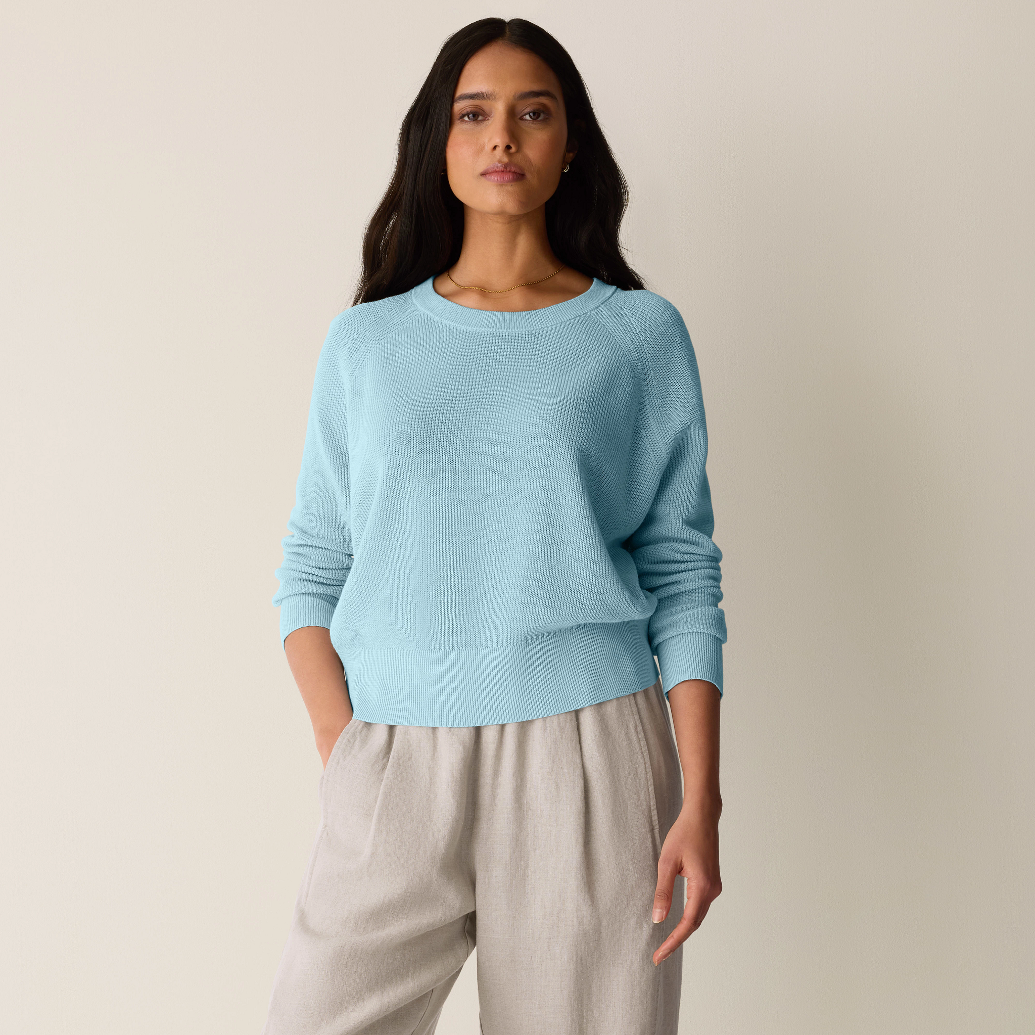 Organic Linen Cotton Wedge Sweater from EILEEN FISHER - $248