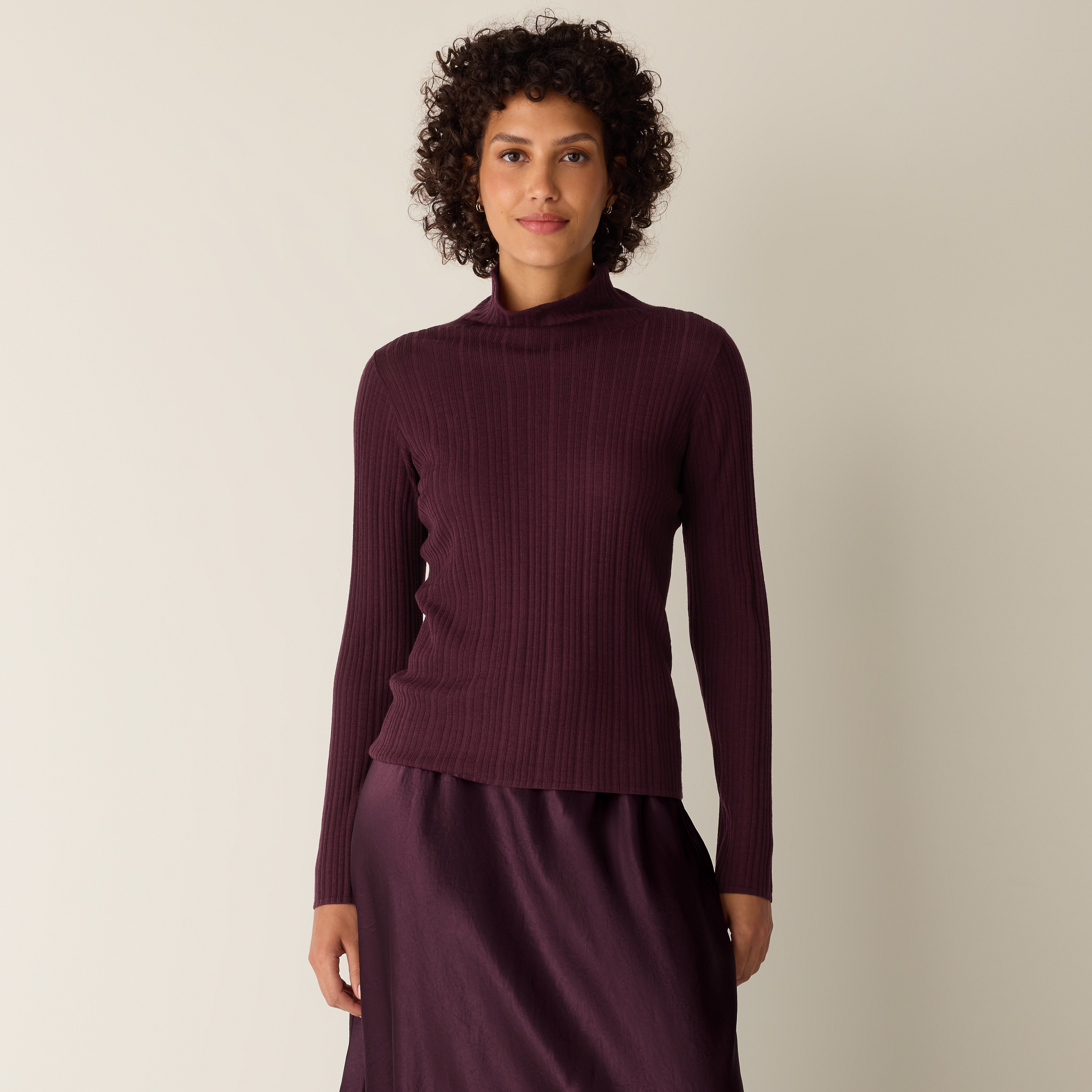 Superfine Merino Turtleneck Top in Regenerative Wool from EILEEN FISHER - $175.20