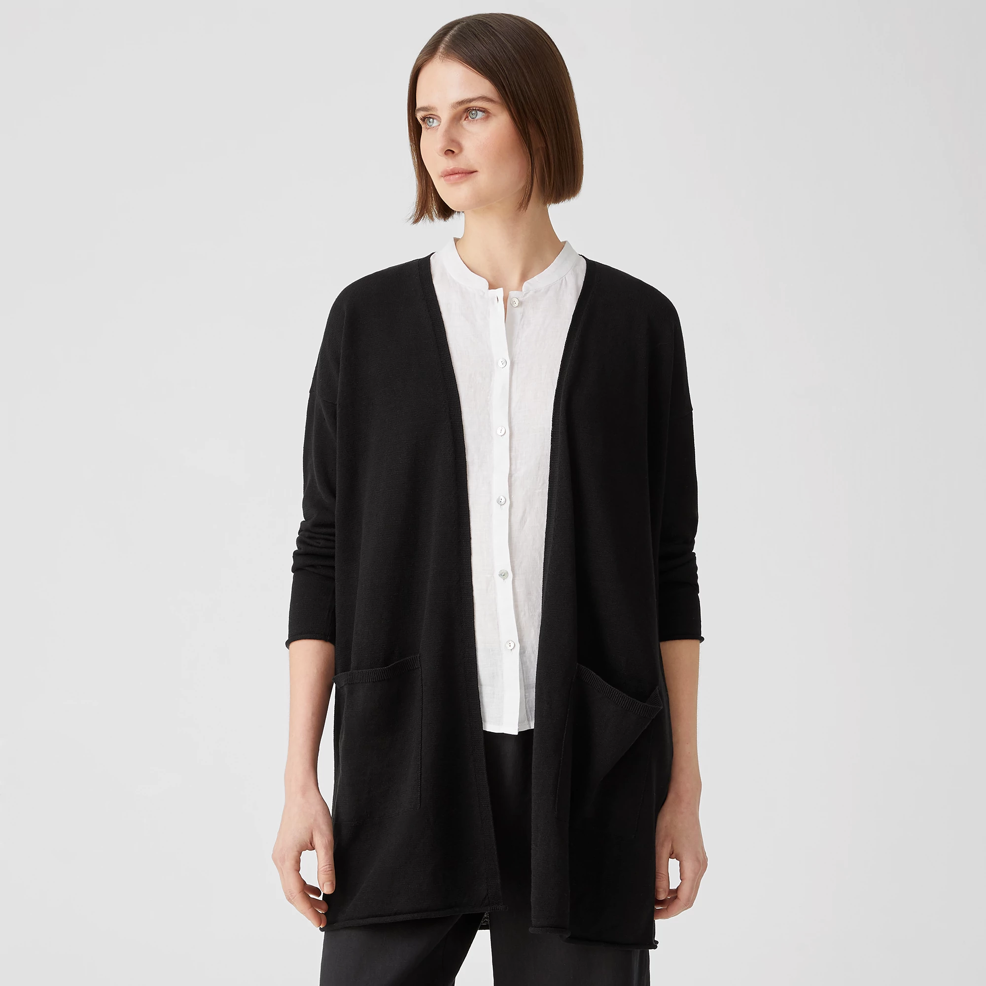 Organic Linen Cotton Cardigan | EILEEN 