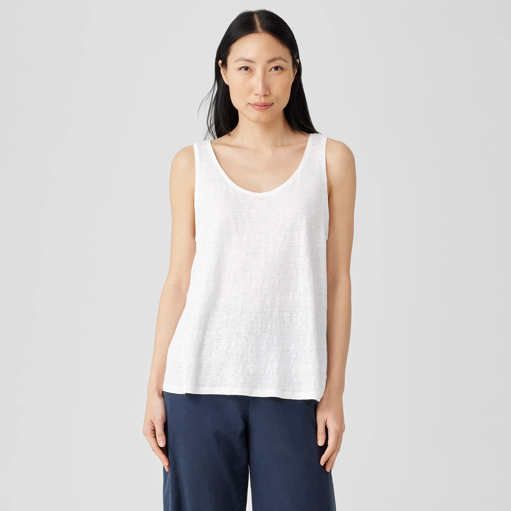 Organic Linen Jersey Tank | EILEEN FISHER