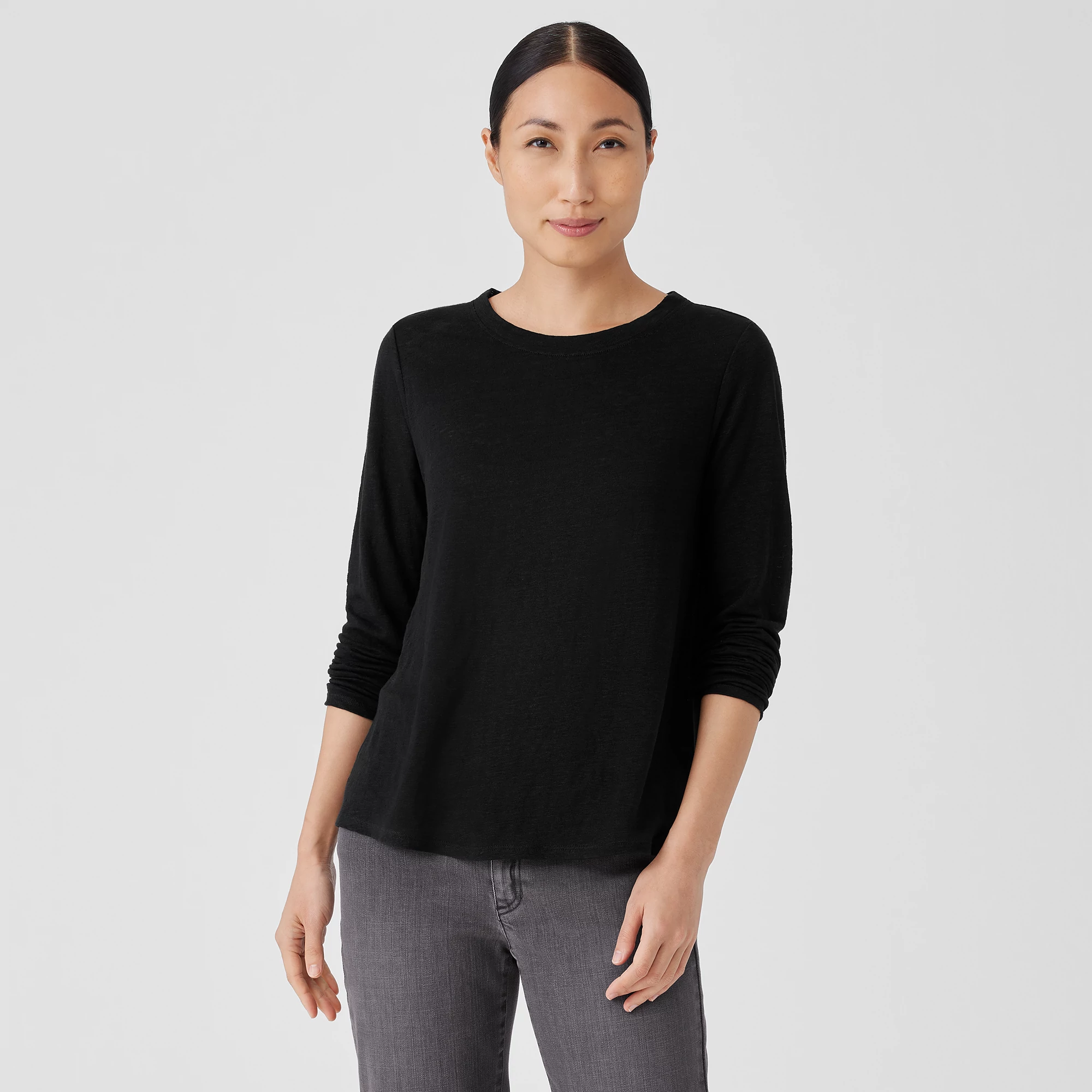 Organic Linen Jersey Long-Sleeve Tee