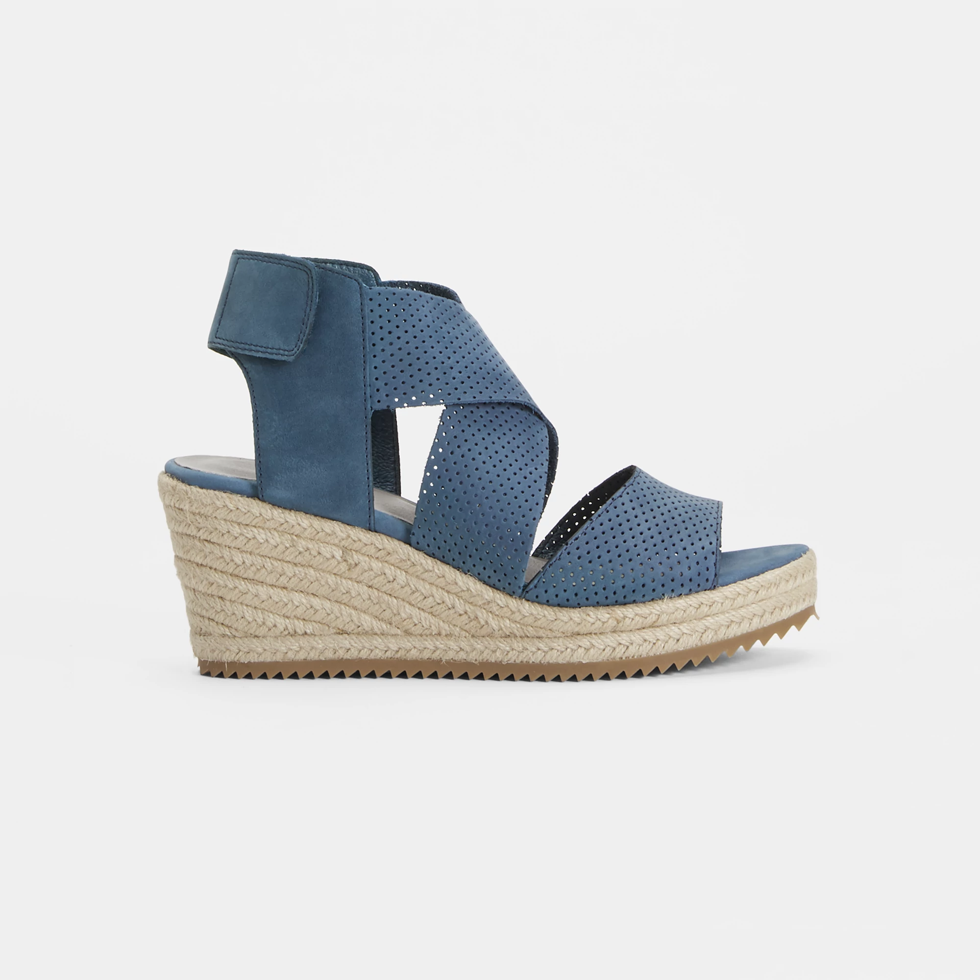 Willow Tumbled Leather Wedge Espadrille | EILEEN FISHER
