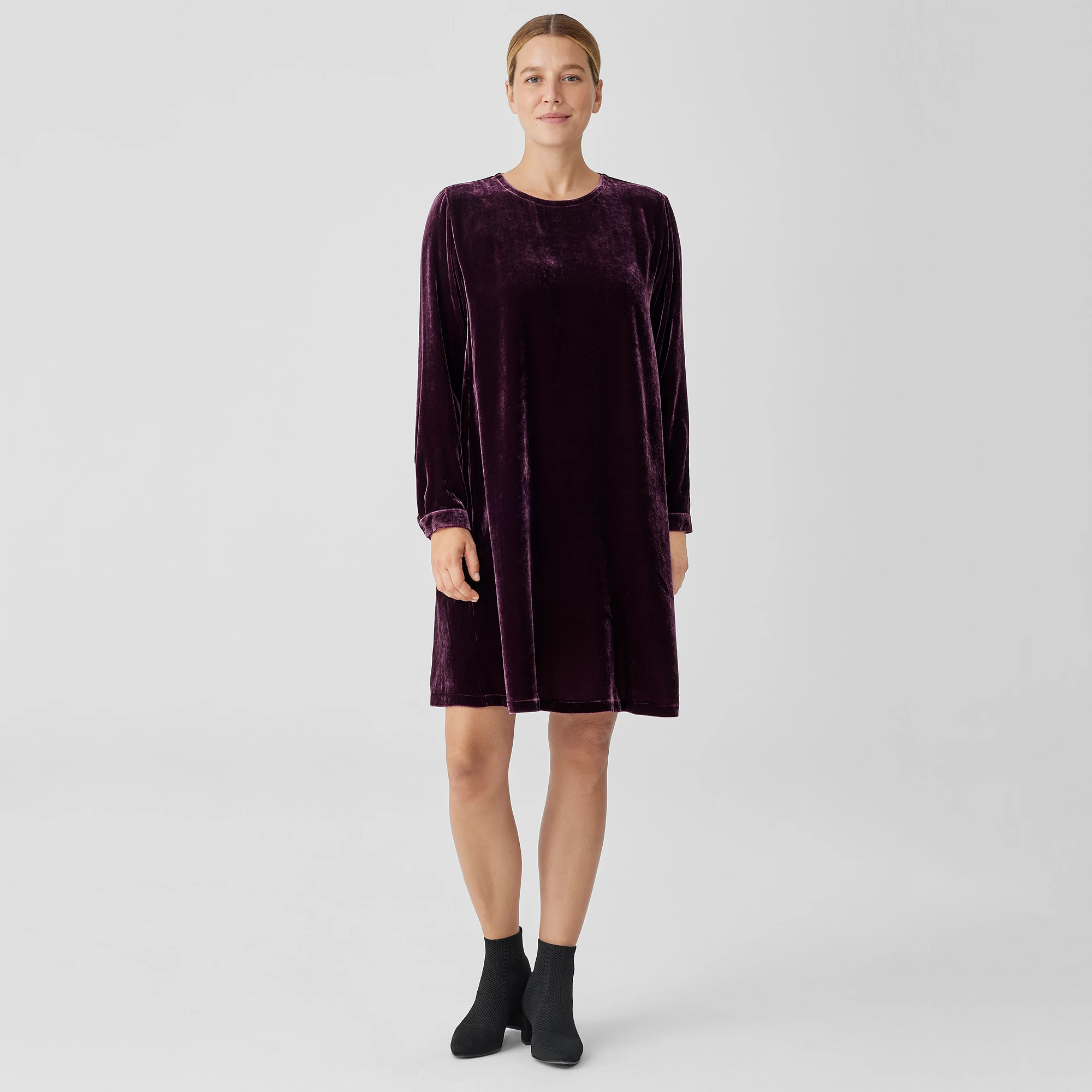 Velvet Crew Neck Dress