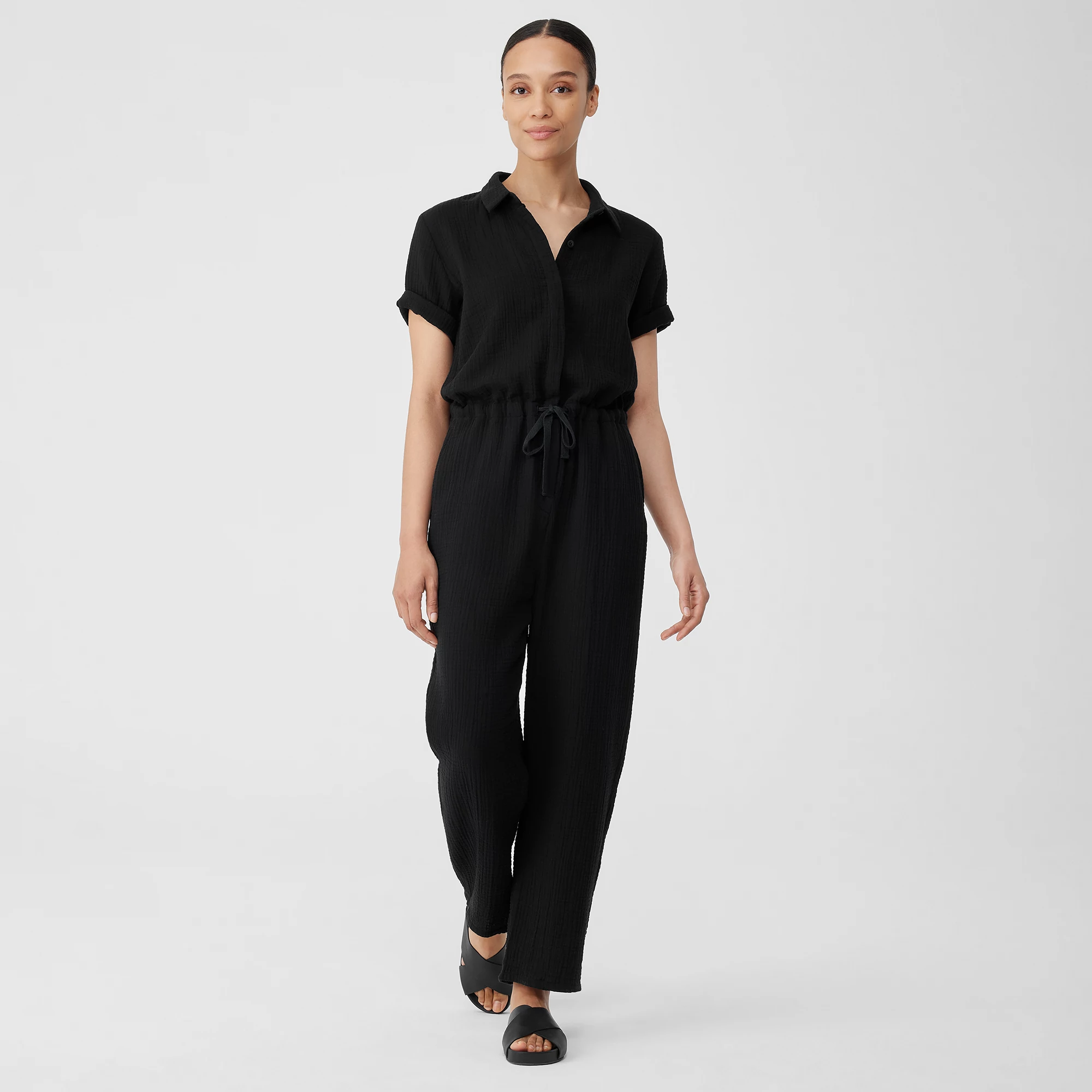 Organic Cotton Hemp Jumpsuit | EILEEN FISHER