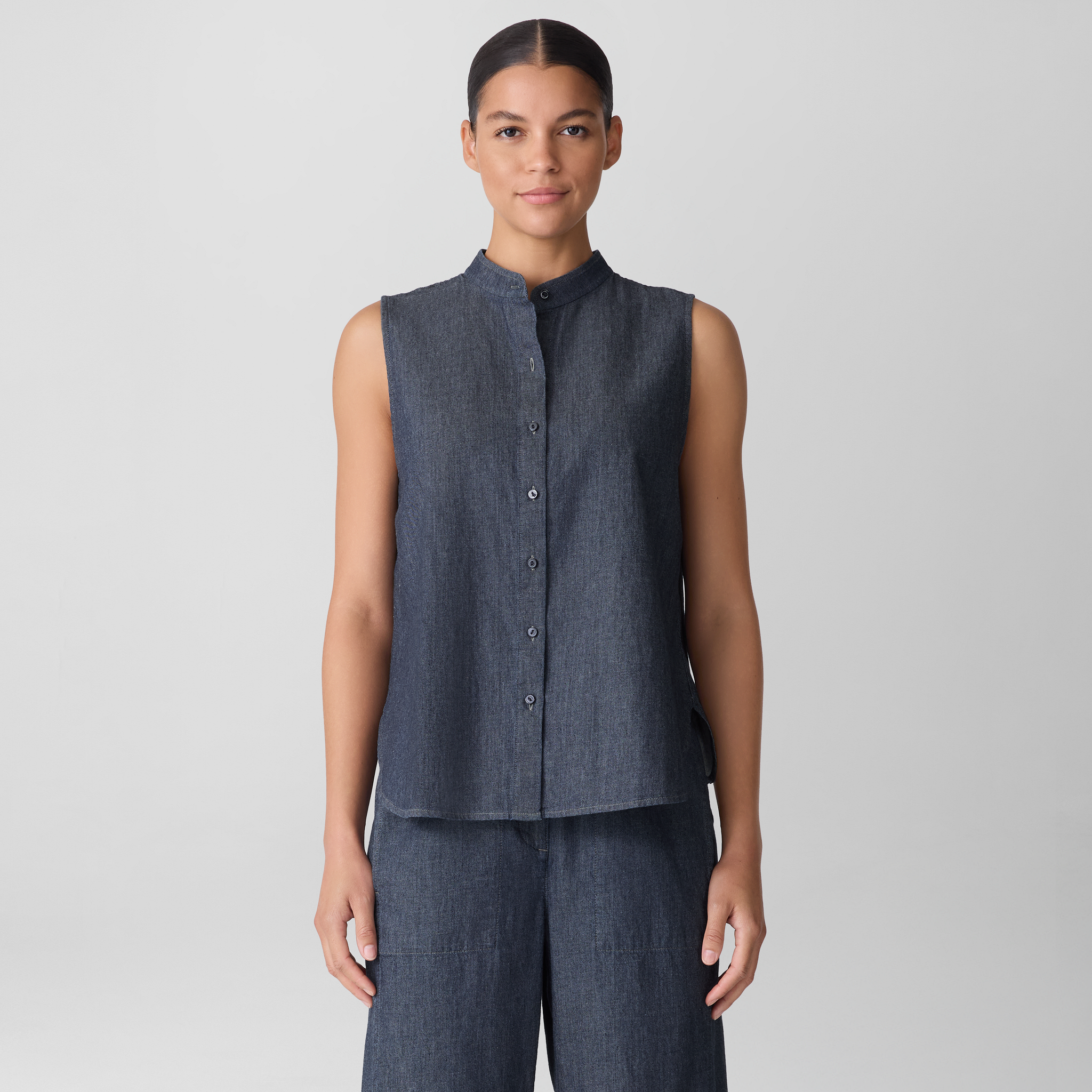 Primary image for Airy Organic Cotton Twill Sleeveless Shirt