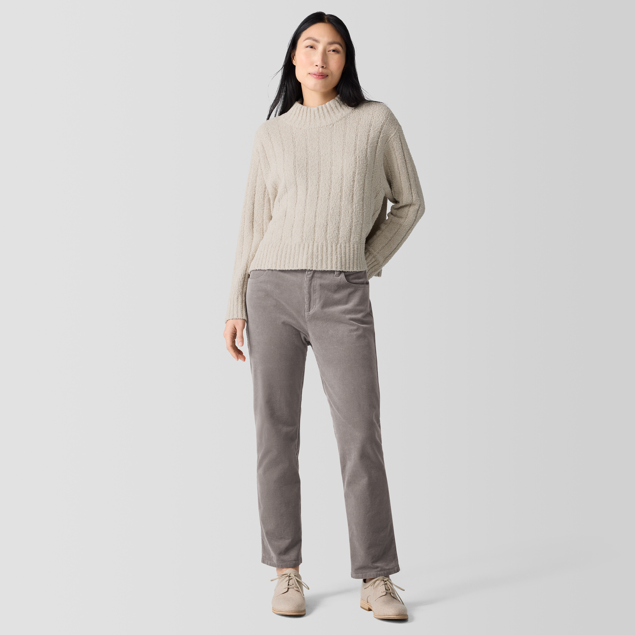 Organic Cotton Stretch Corduroy Straight Pant from EILEEN FISHER - $135.20