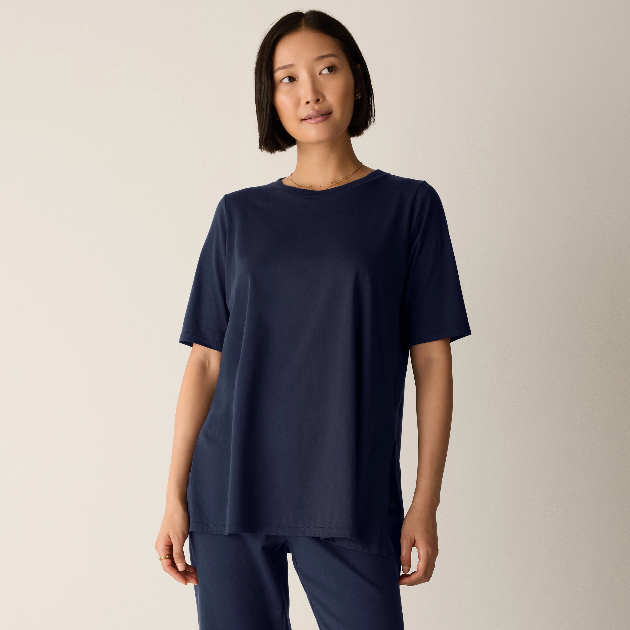 Organic Pima Cotton Jersey Long Tee