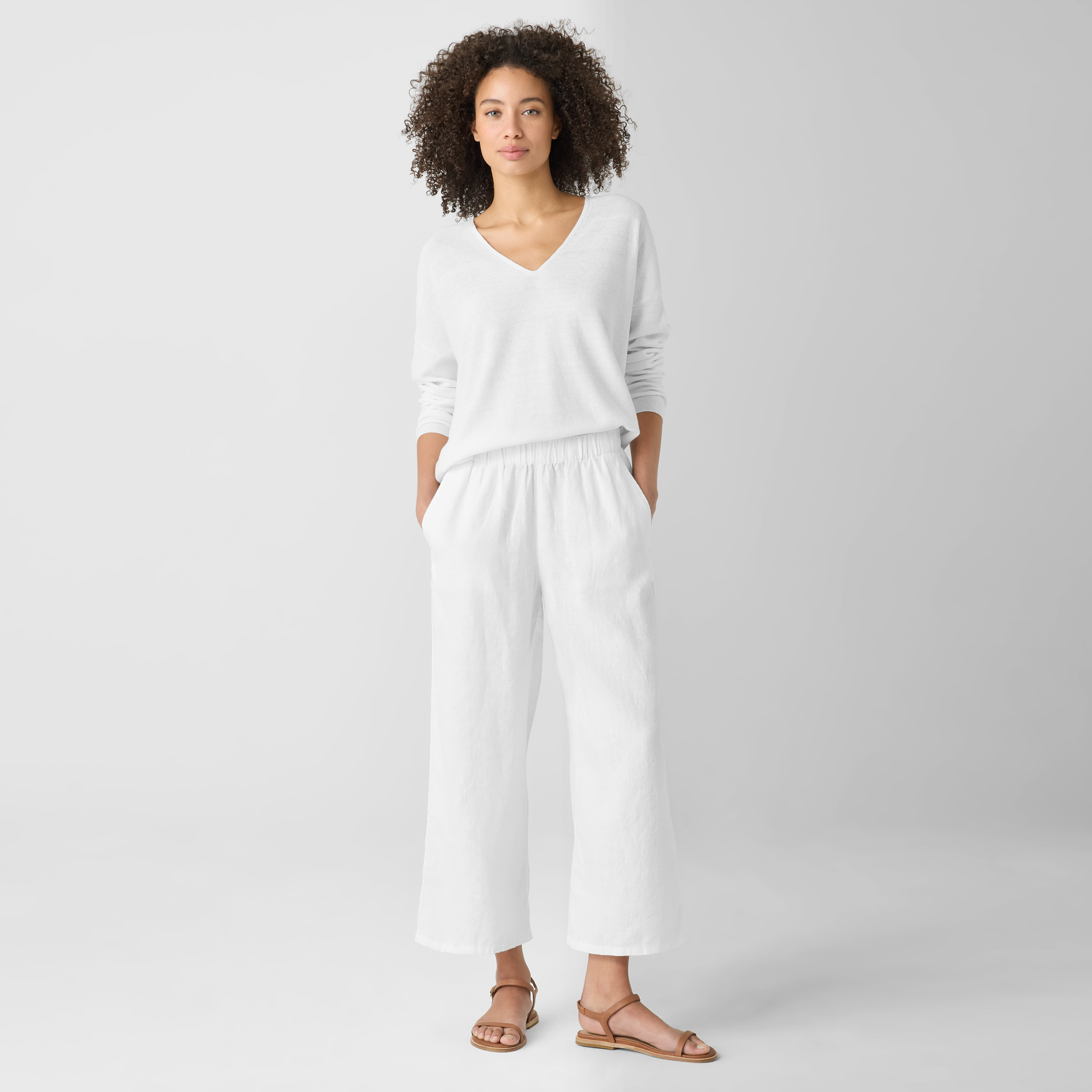 Organic Linen Wide-Leg Pant