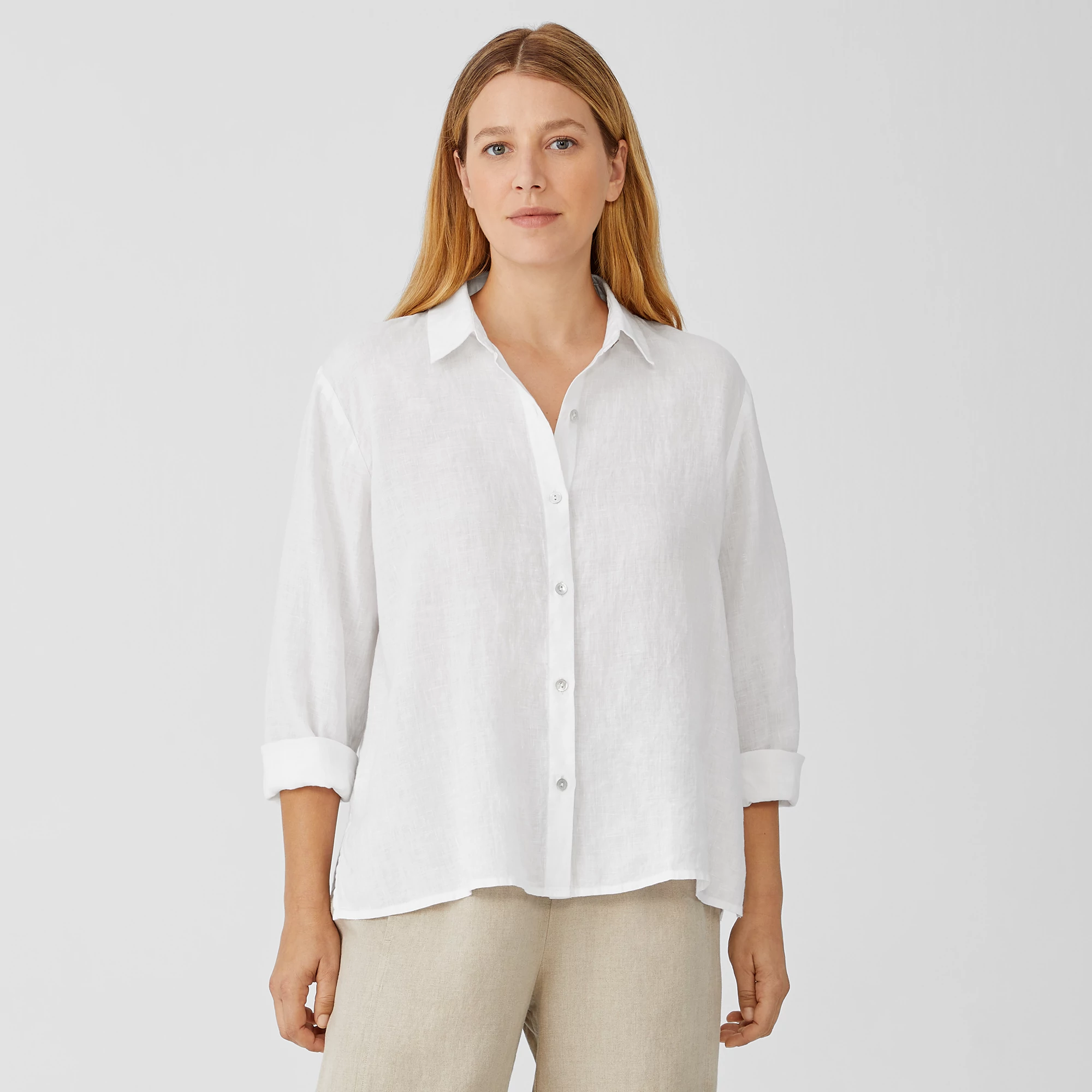 Organic Handkerchief Linen Shirt | EILEEN FISHER