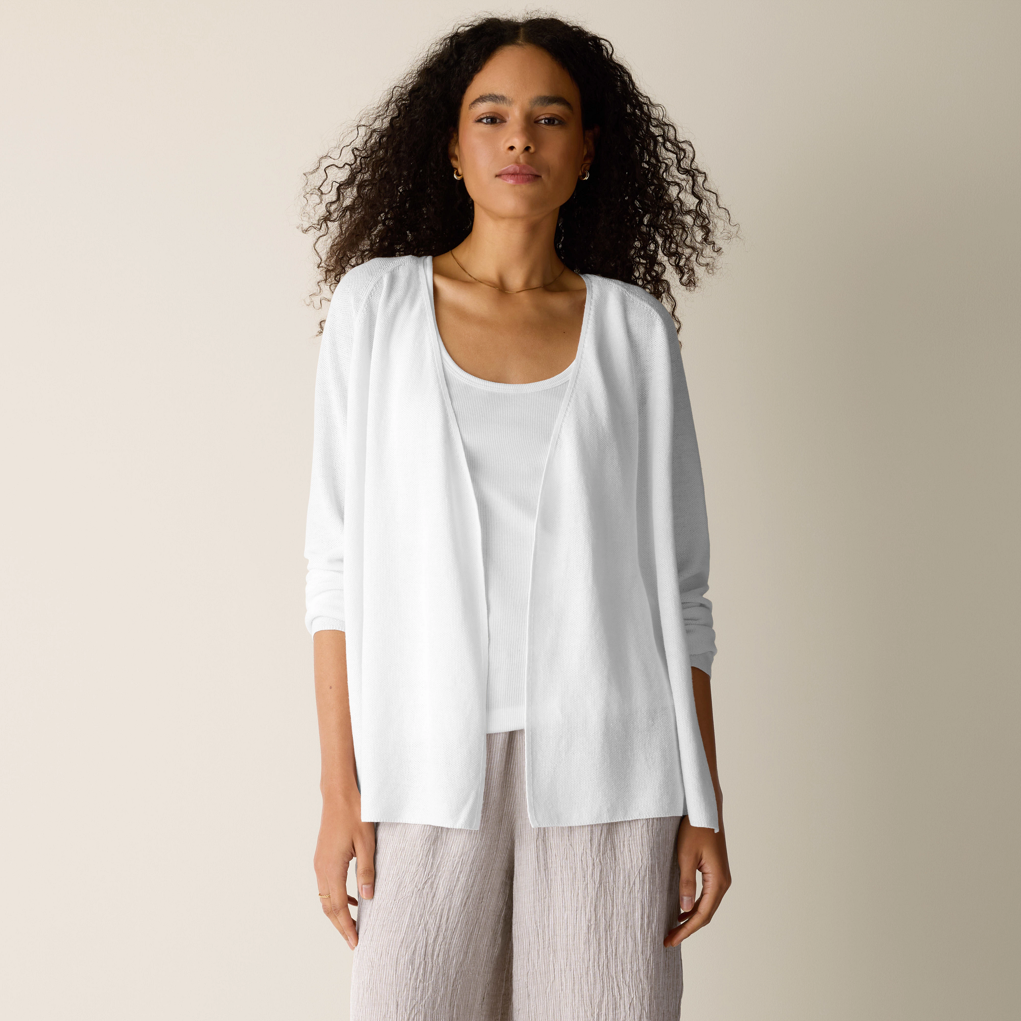 Organic Linen Cotton Cardigan from EILEEN FISHER - $268