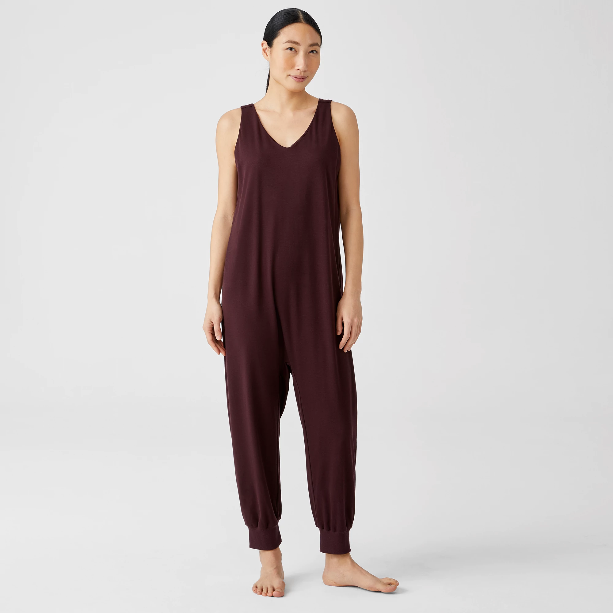 Organic Cotton Interlock Sleep Jumpsuit | EILEEN FISHER