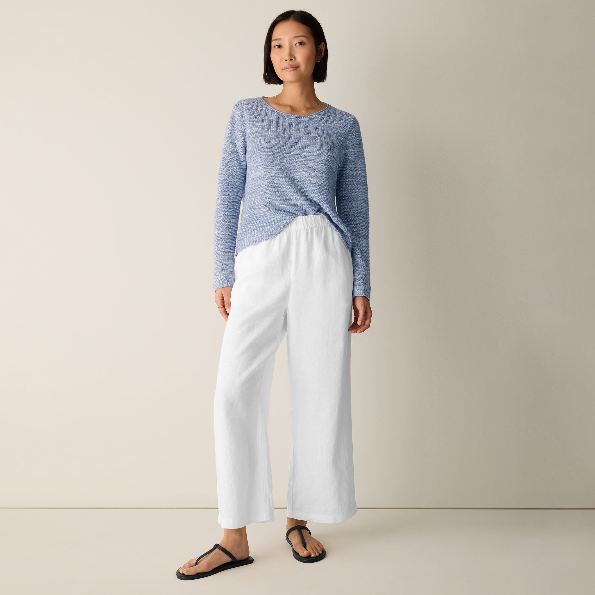 Organic Linen Wide-Leg Pant from EILEEN FISHER - $178