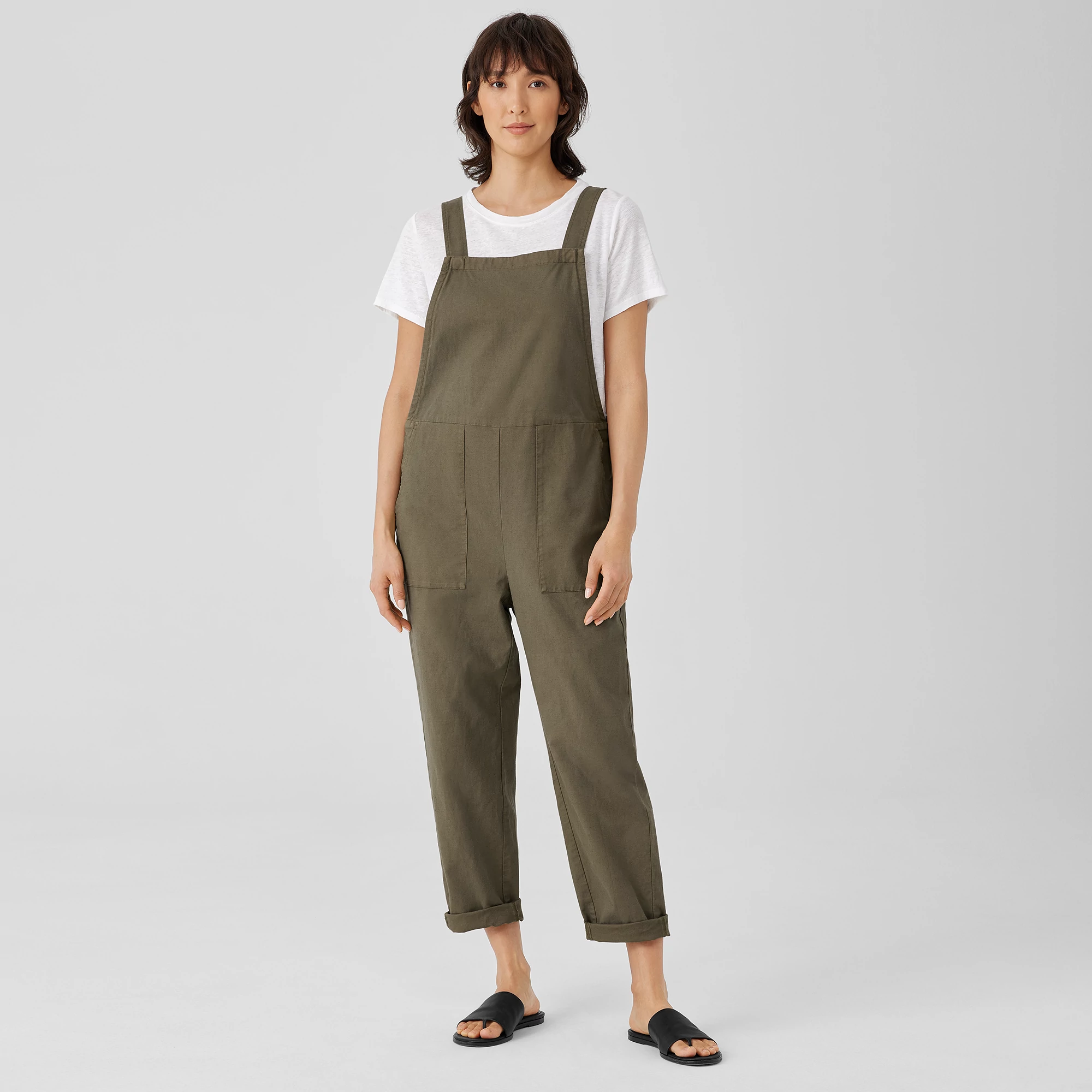 Cotton Hemp Overalls | EILEEN FISHER