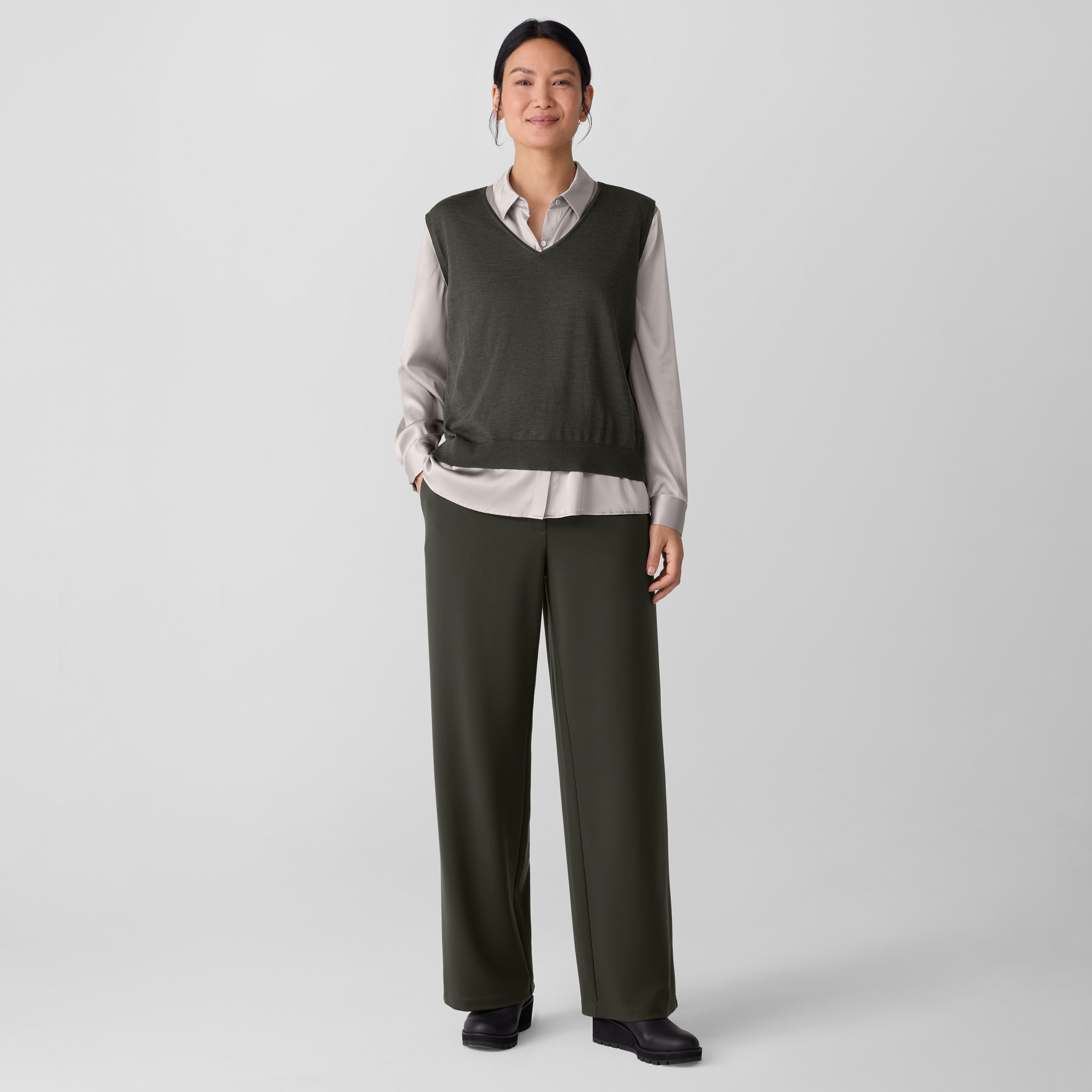 Superfine Merino Vest in Regenerative Wool