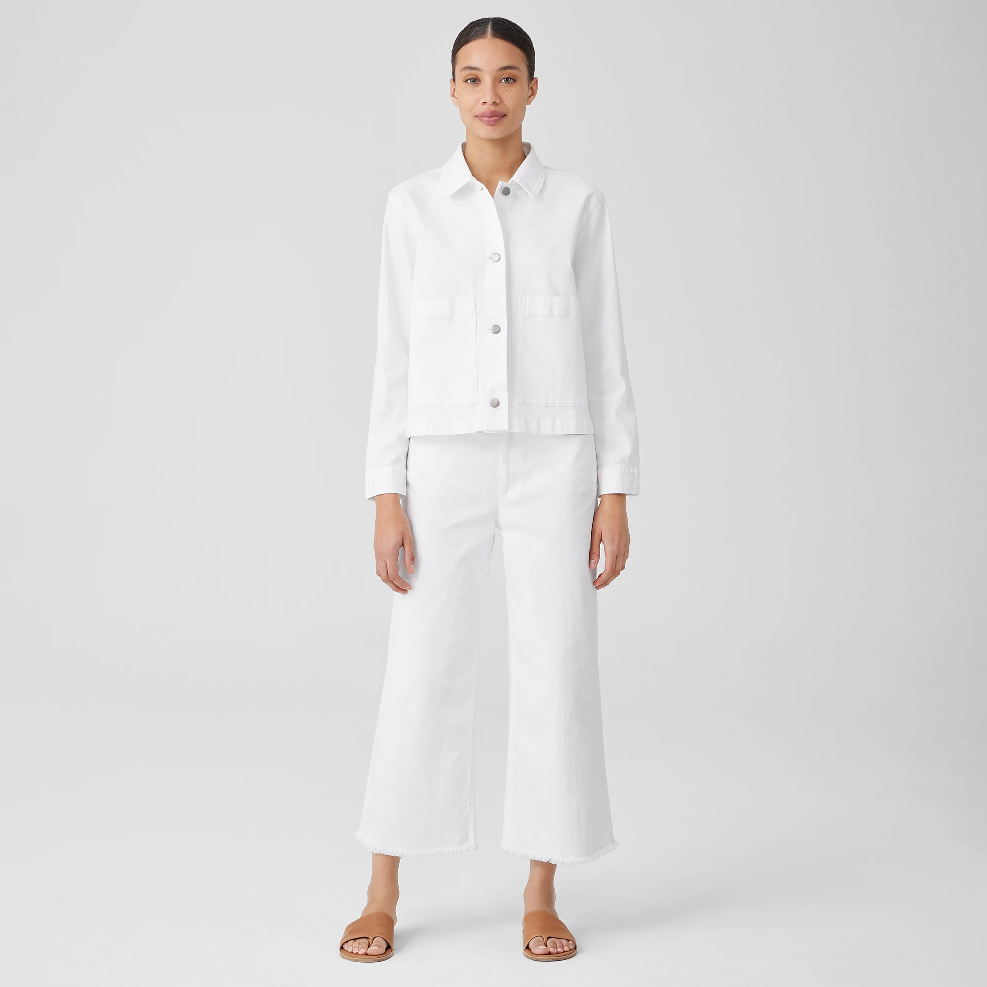 Organic Cotton Denim Wide-Leg Jean