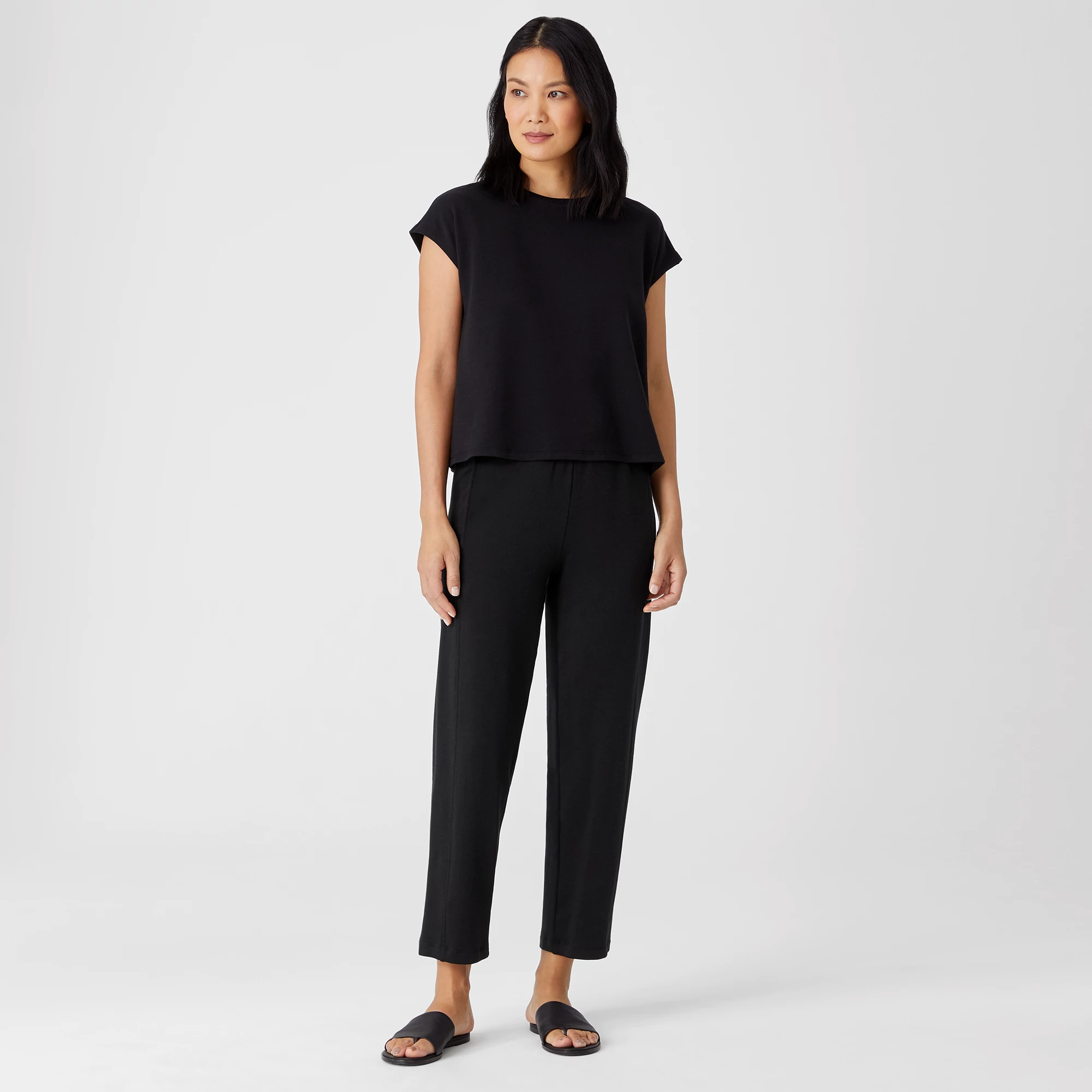 Cozy Brushed Terry Hug Lantern Pant EILEEN FISHER