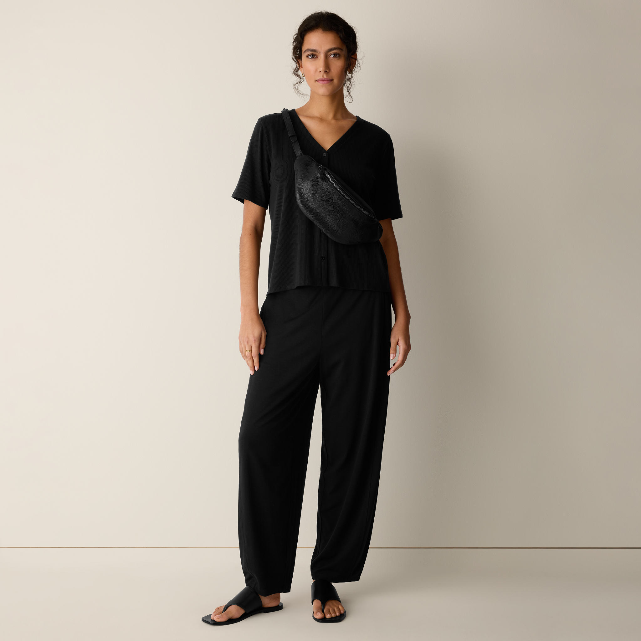 Stretch Jersey Knit Lantern Pant from EILEEN FISHER - $158