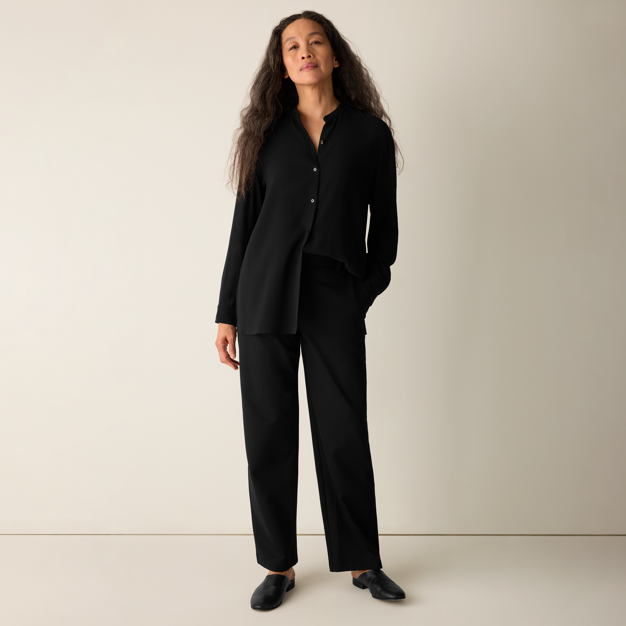 Washable Flex Ponte Straight Trouser Pant