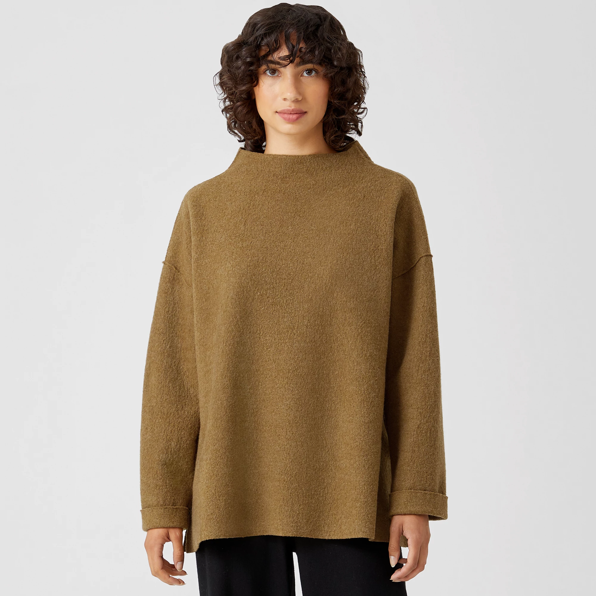 Patou | Zip-up sailor collar jumper in eco-friendly wool and