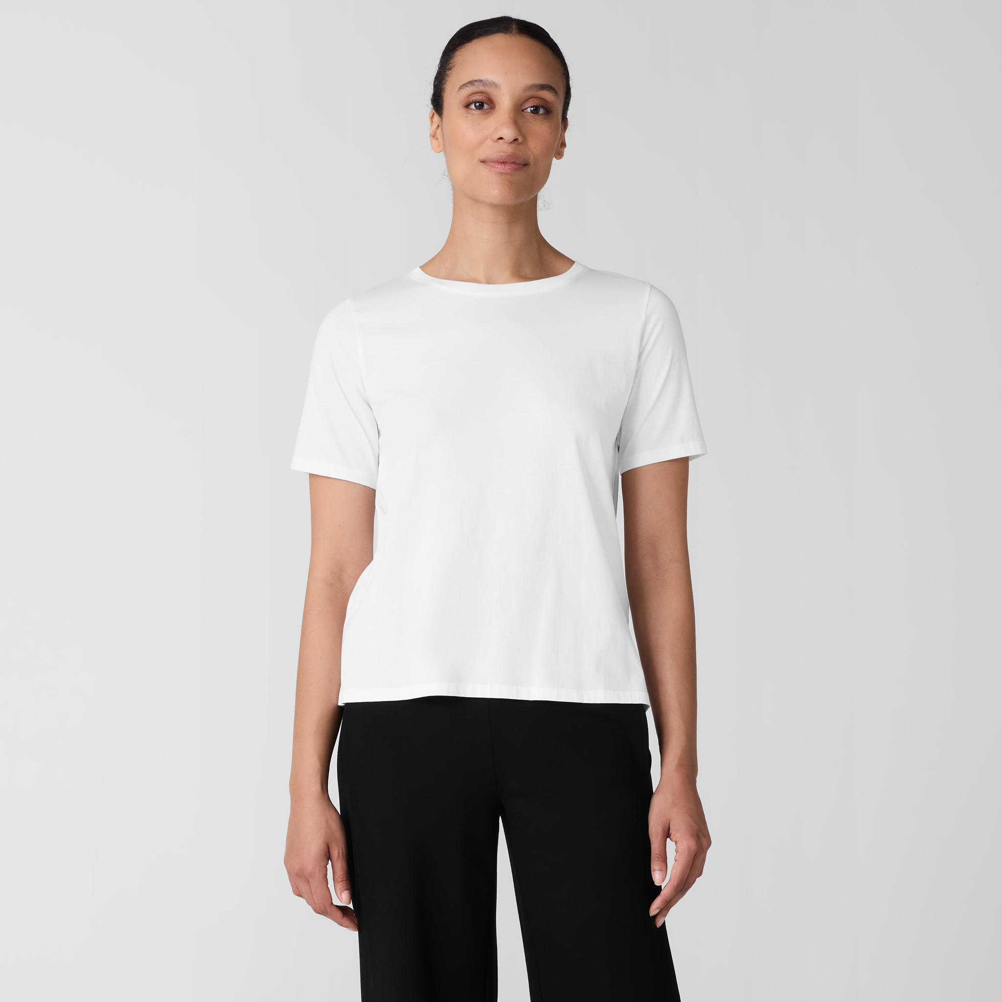 Organic Pima Cotton Jersey Round Neck Tee