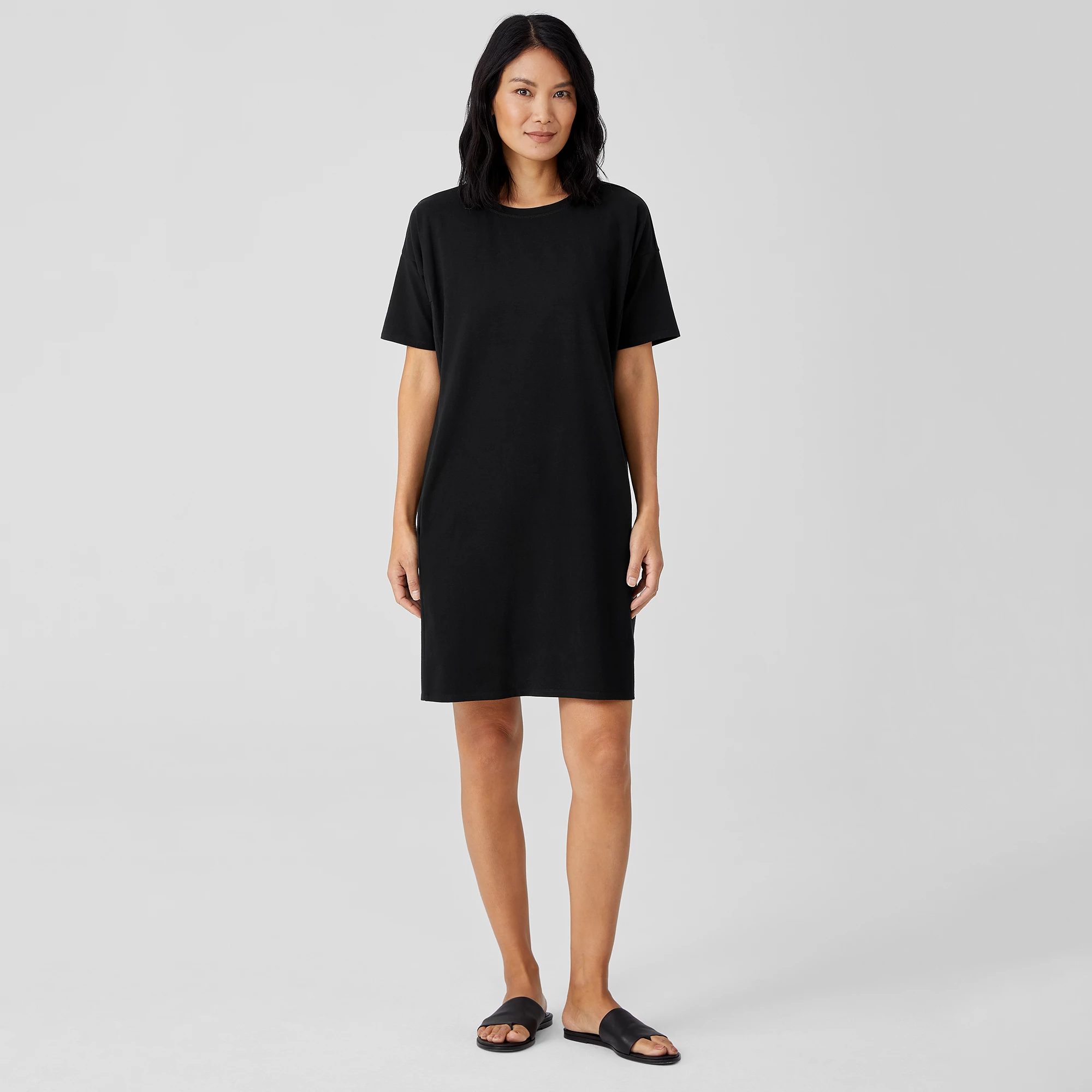 Traceable Cotton Jersey Dress | EILEEN FISHER