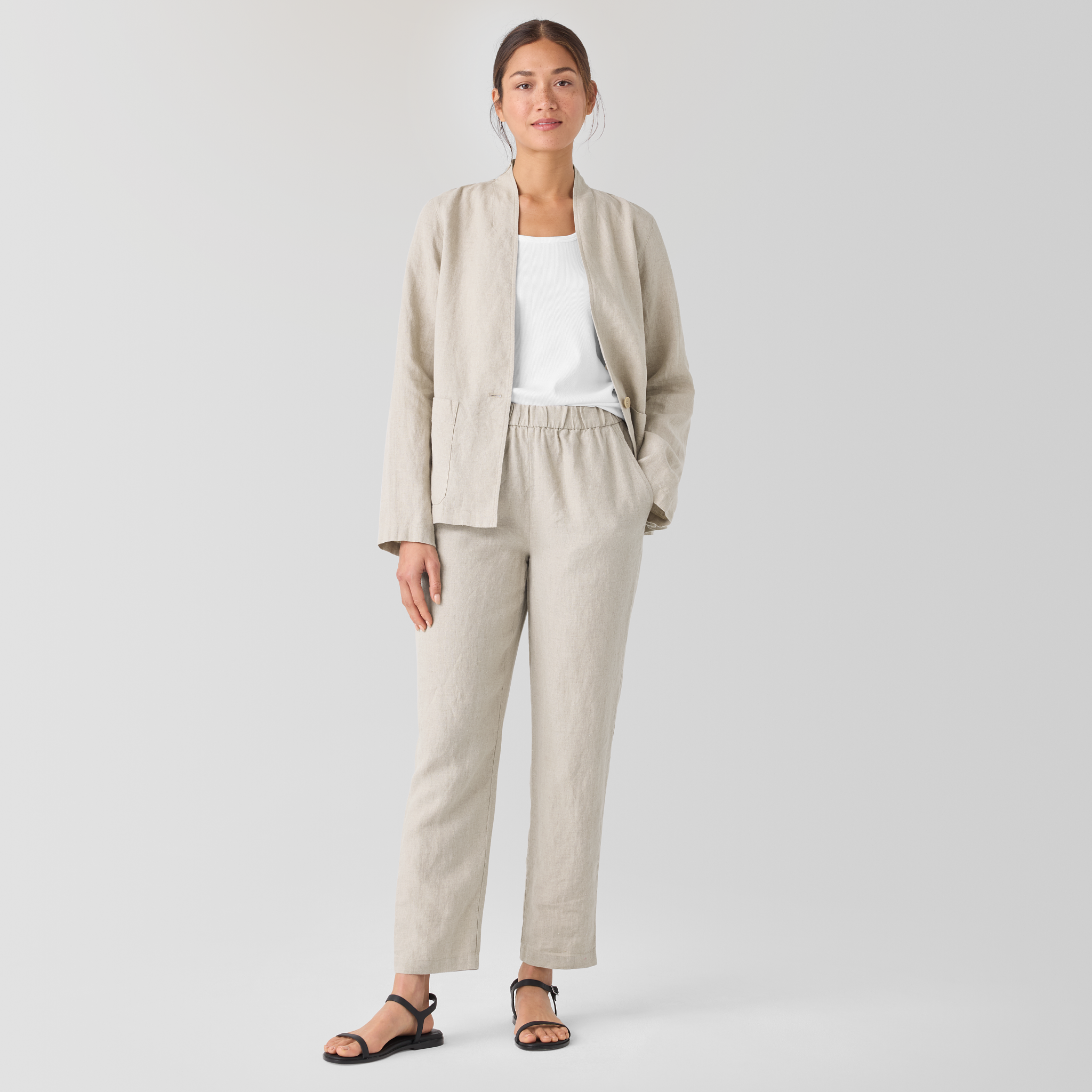 Organic Linen Tapered Pant