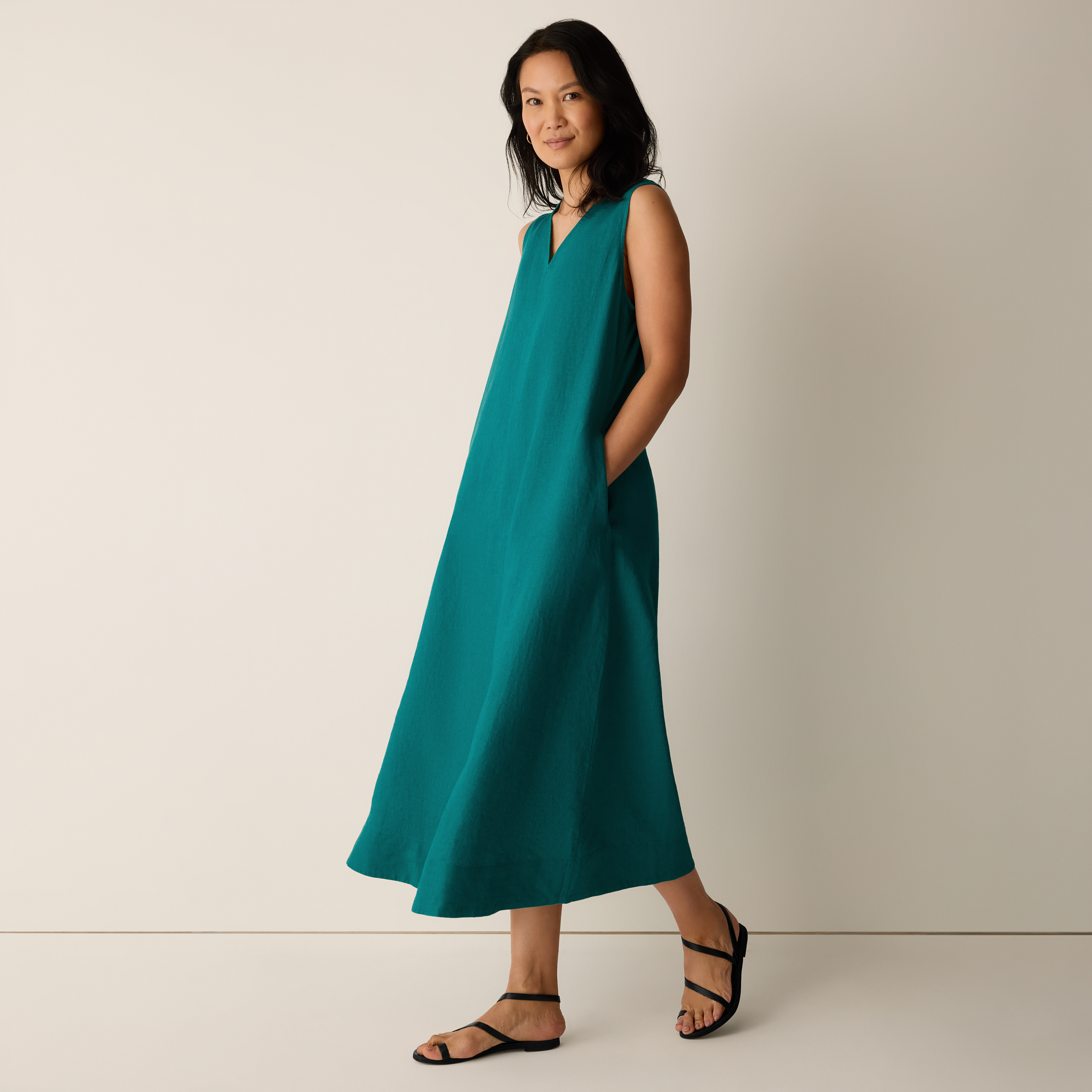 Organic Linen Easy Dress from EILEEN FISHER - $248