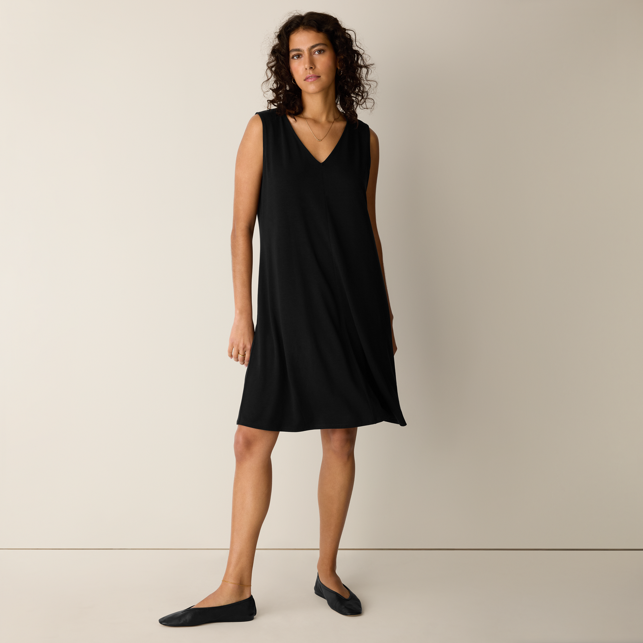 Fine Jersey Easy Dress from EILEEN FISHER - $168