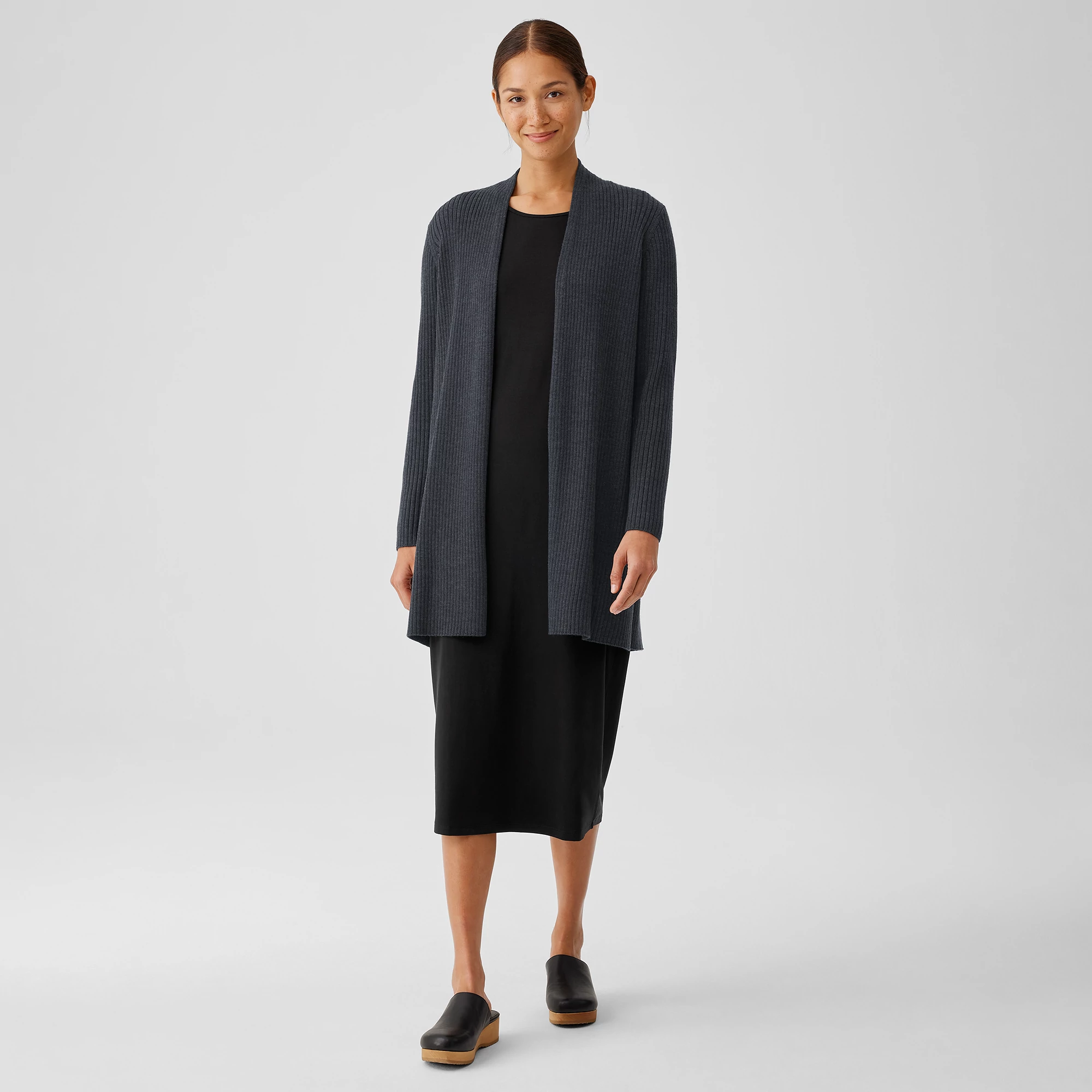 Stretch Jersey Knit Jewel Neck Dress