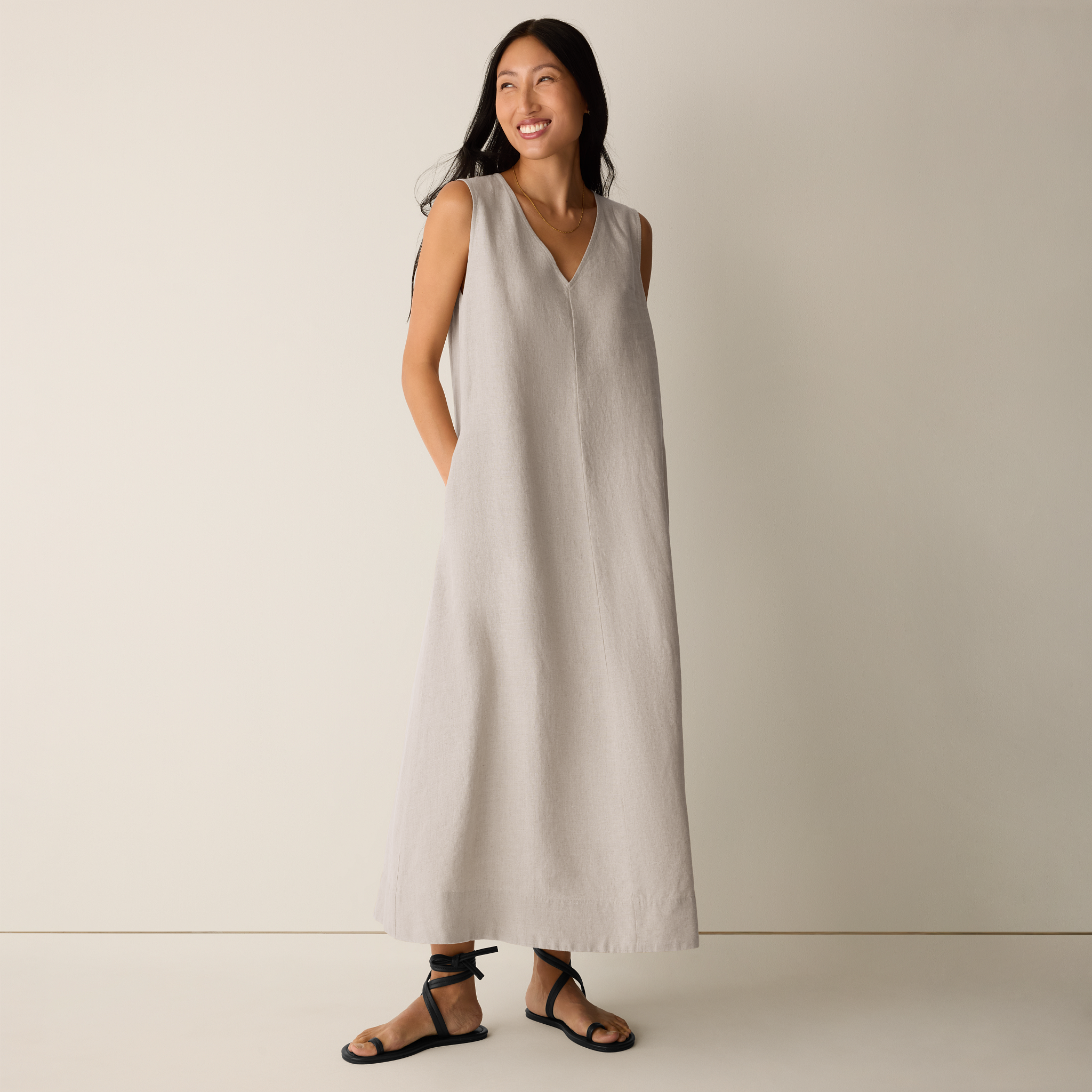 Organic Linen Easy Dress from EILEEN FISHER - $248