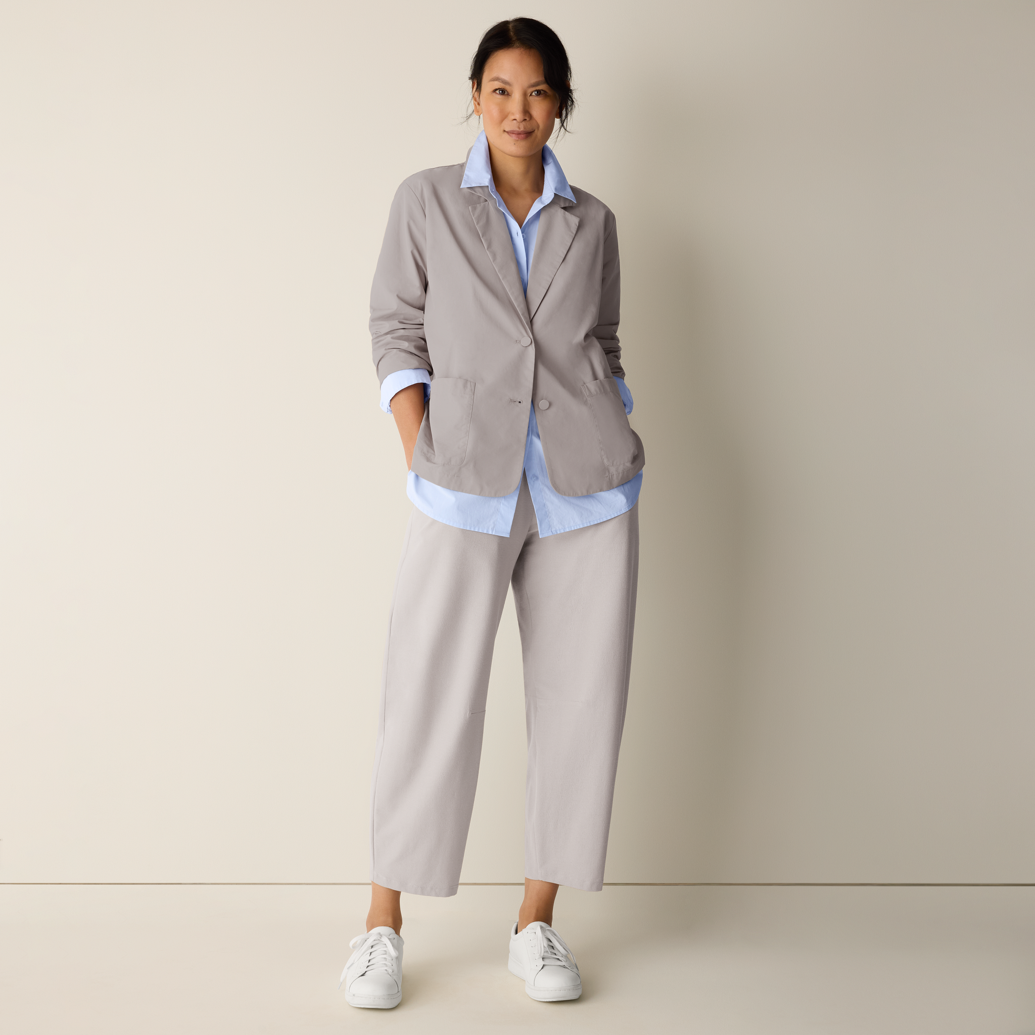 Light Cotton Nylon Blazer