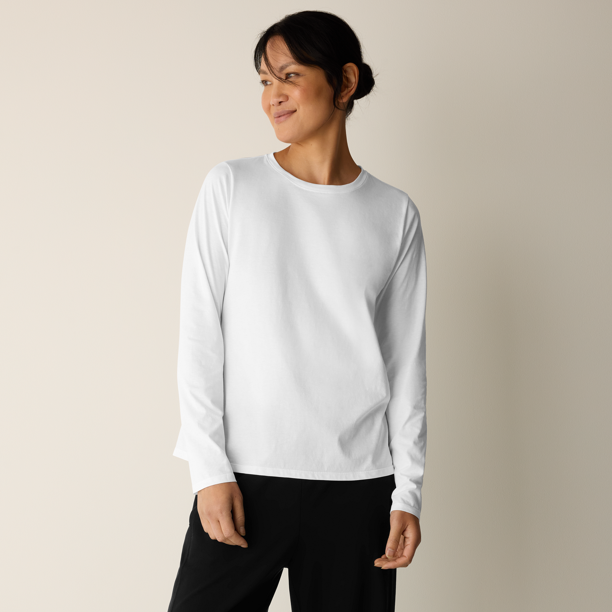 Organic Pima Cotton Jersey Long-Sleeve Tee
